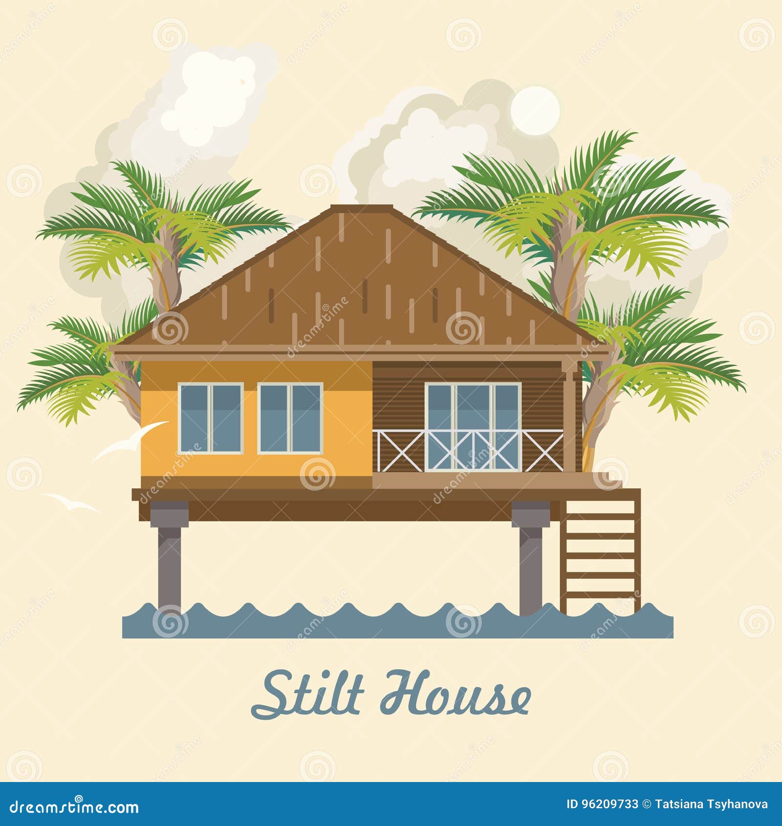 Stilt House Vector Art, Icons, and Graphics for Free Download