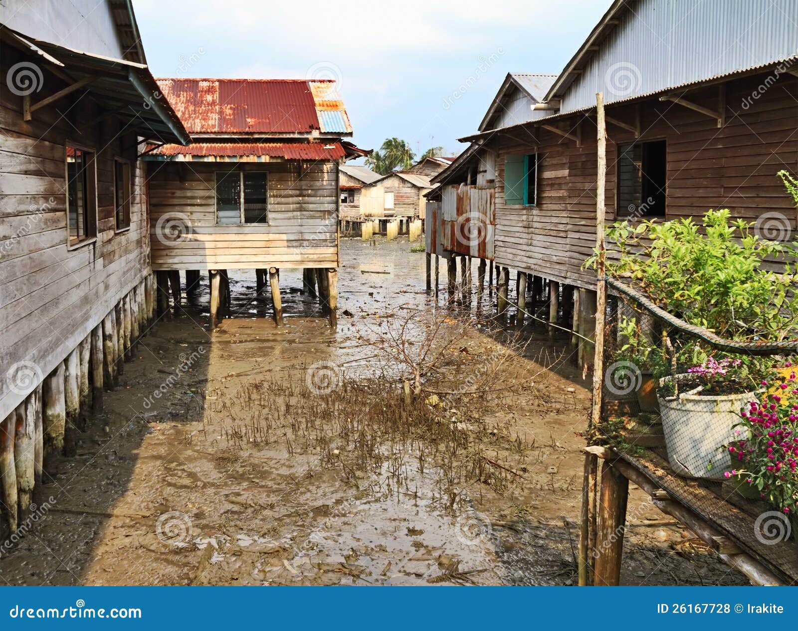 Stilt house village stock photo. Image of home, asia 26167728