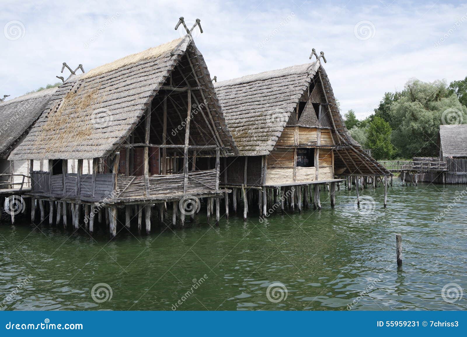 Stilt houses stock image. Image of nature, bodensee, houses 55959231