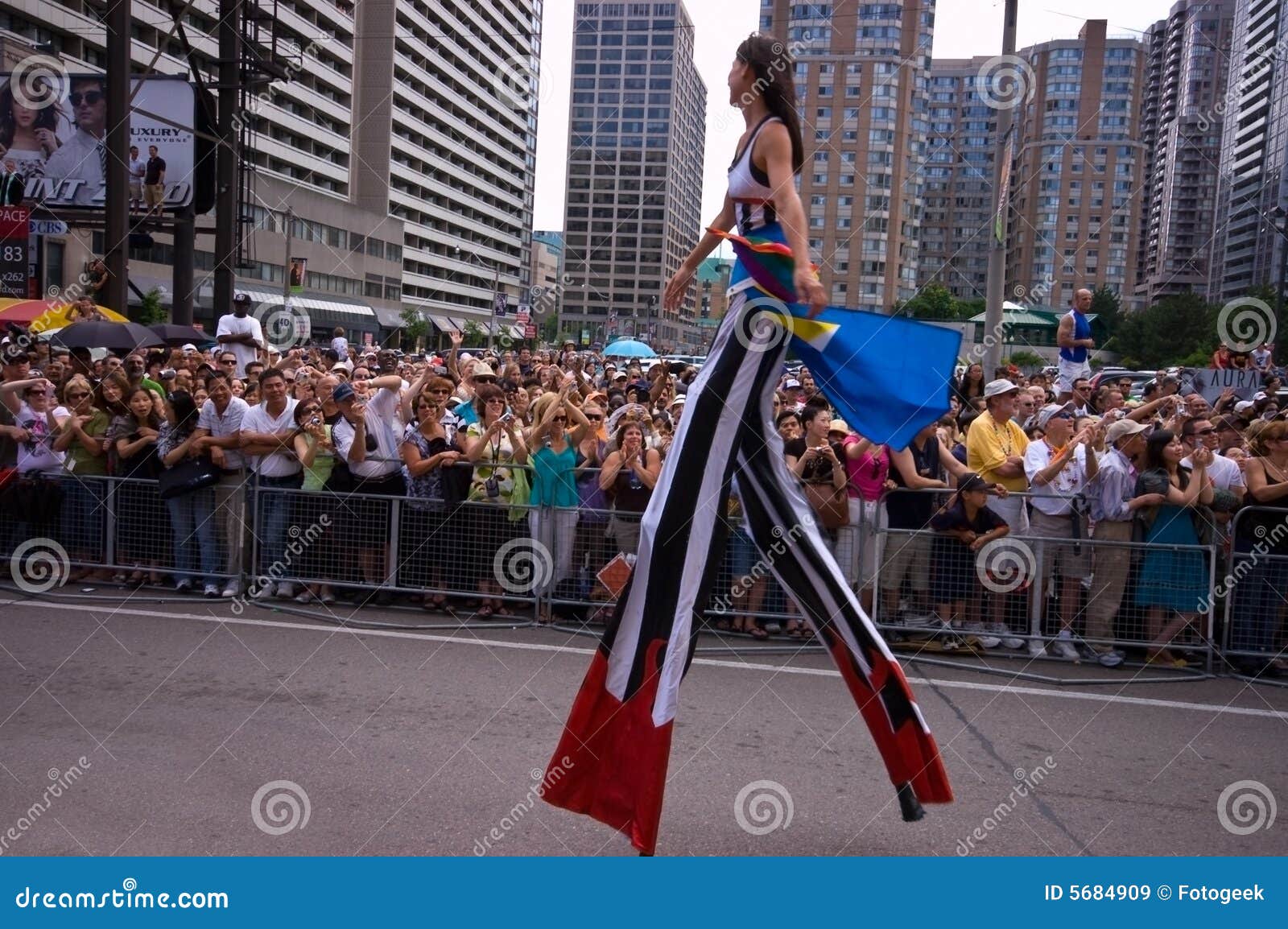 Stilt Walker editorial stock image. Image of city, high 5684909