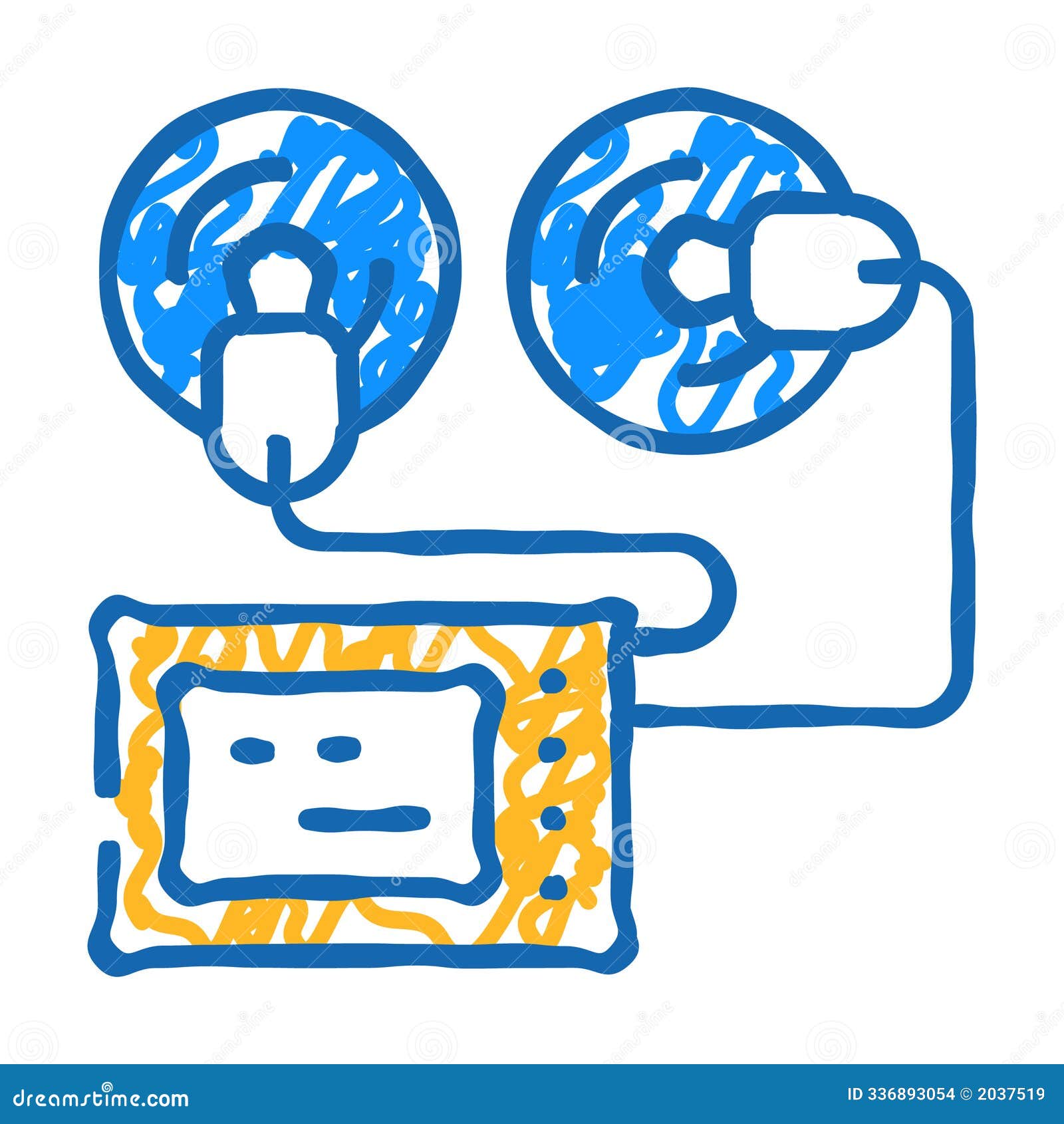 stimulator with suction cups icon doodle 