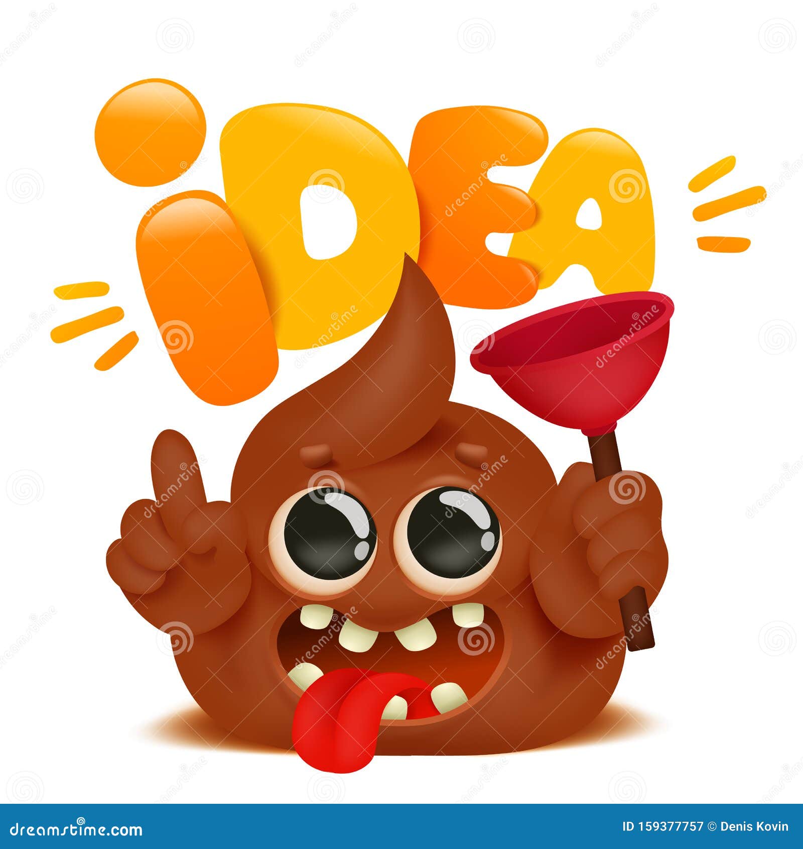 Stinky Poop Cartoon Emoji Character. Motivation Comic Card Stock  Illustration - Illustration of chocolate, stink: 159377757