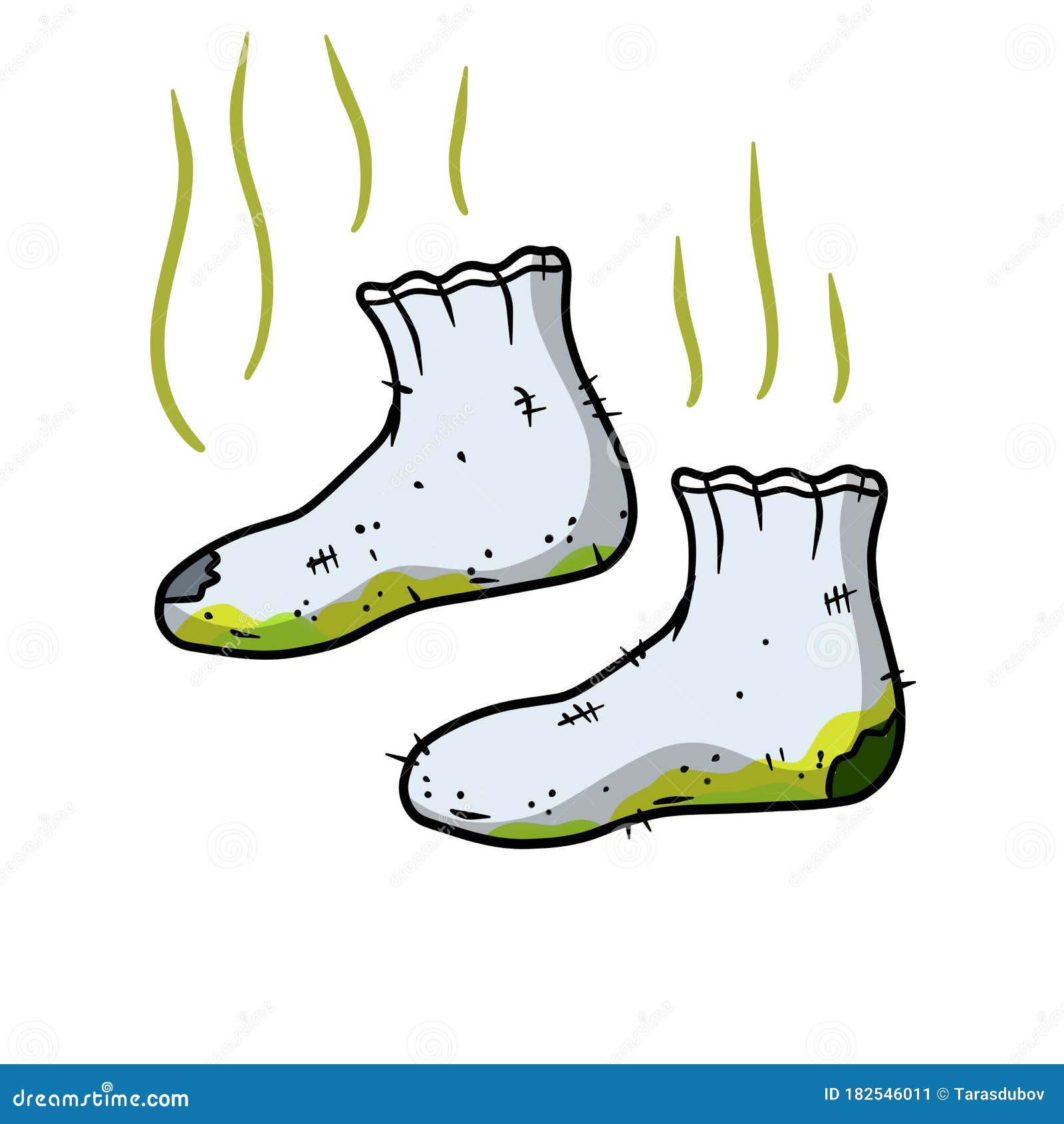 Dirty Sock. Smelly Feet. Sloppy Clothes Stock Vector - Illustration of  foot, pedicure: 182546011
