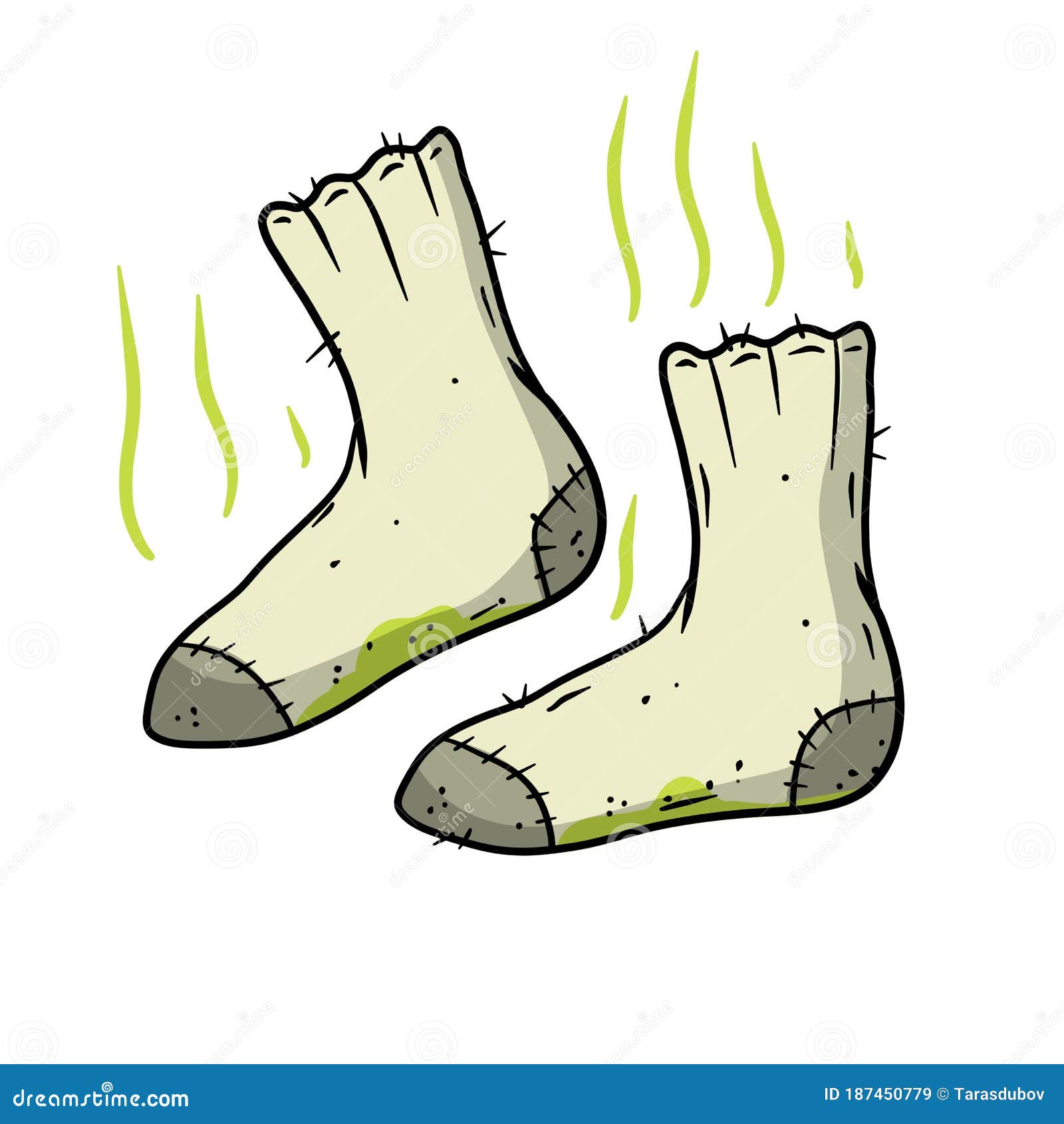 Dirty Sock. Smelly Feet. Sloppy Clothes Stock Vector - Illustration of ...