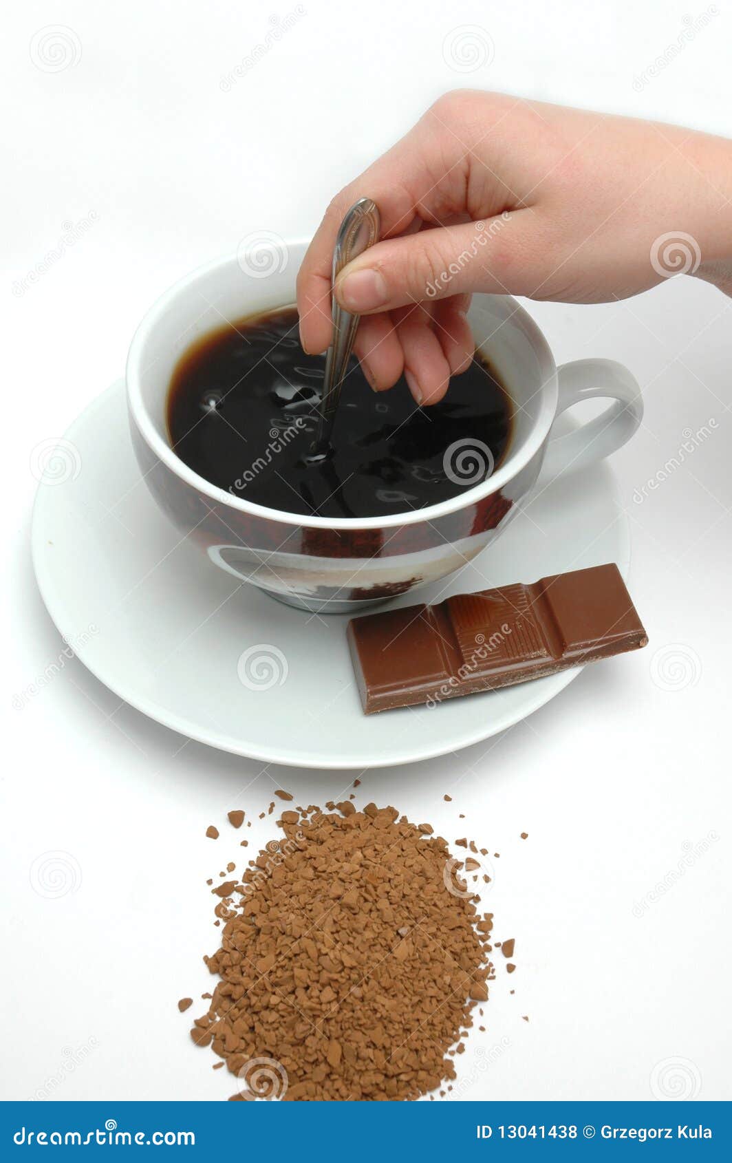 Stir the coffee stock photo. Image of freshness, heart 13041438