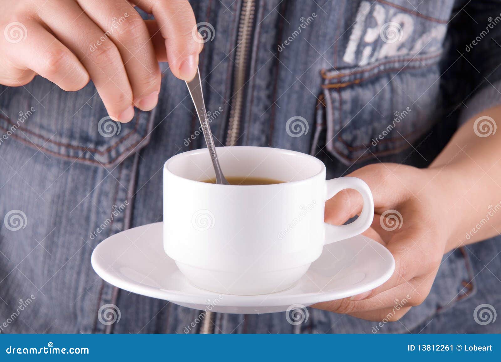 Stir coffee stock image. Image of plate, metal, spoon - 13812261