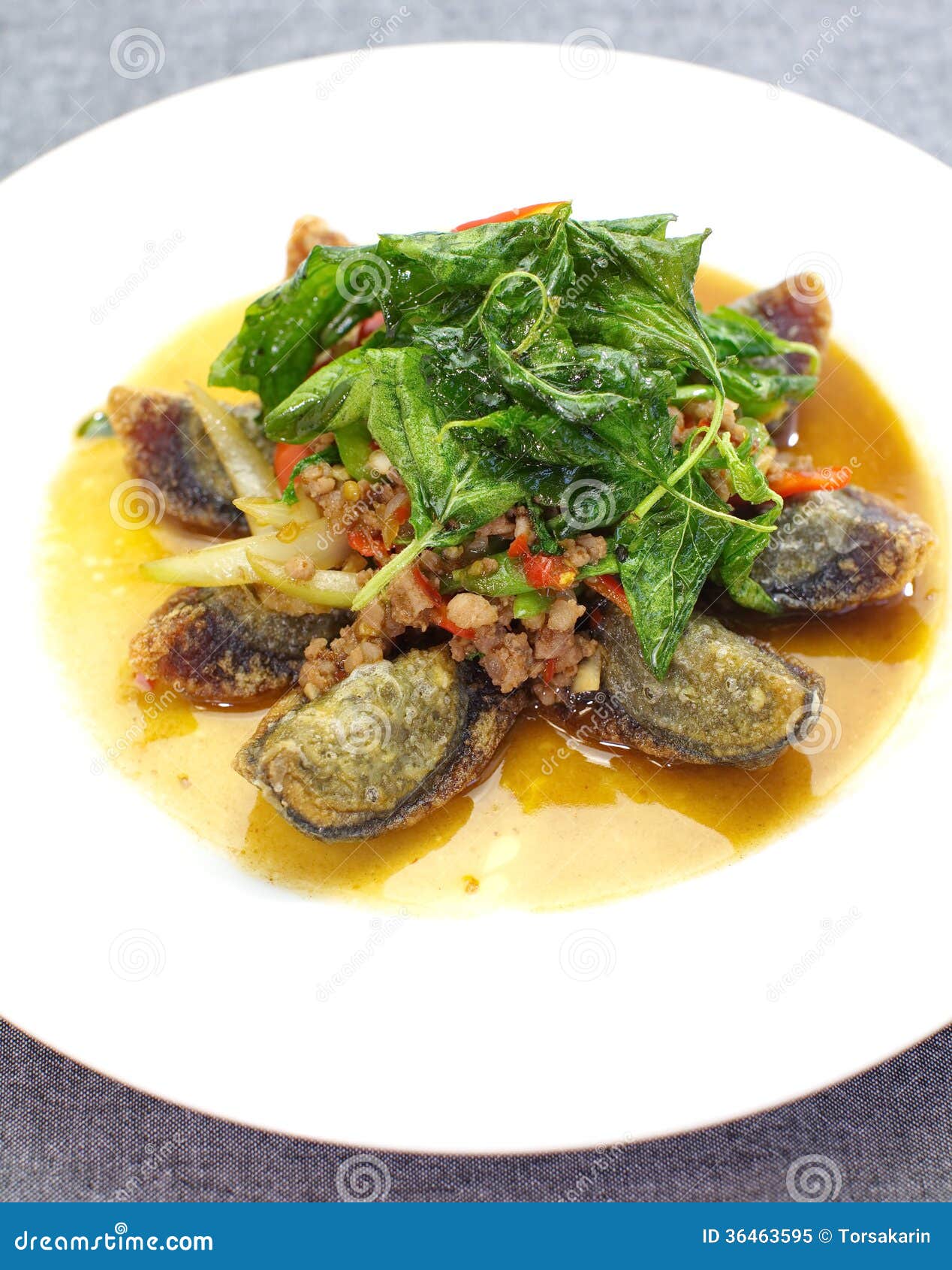 Stirfried Basil Leaves with Eggs Stock Image Image of cooking, dish