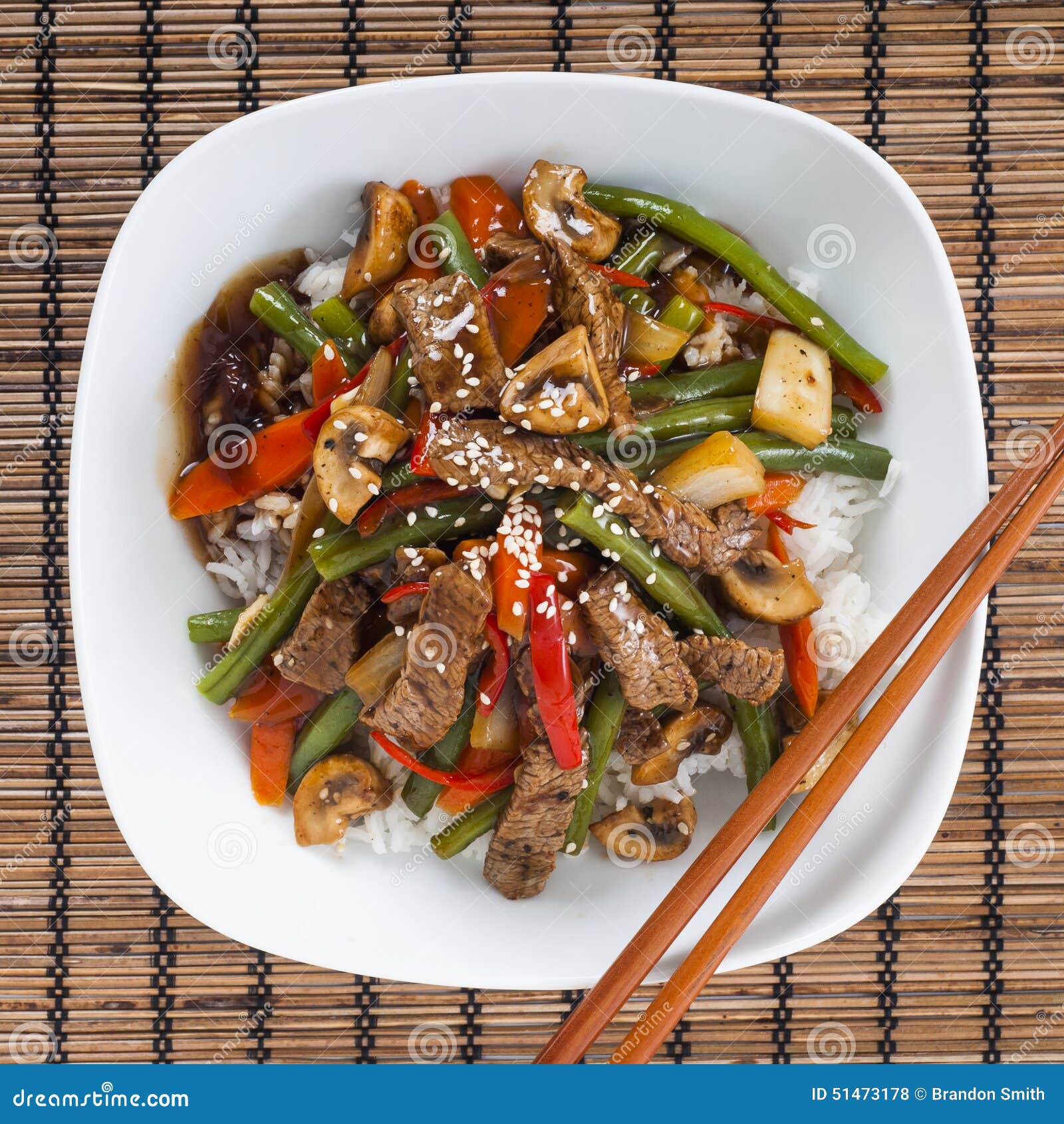 Stir fried Beef stock photo. Image of bowl, carrot, chinese - 51473178