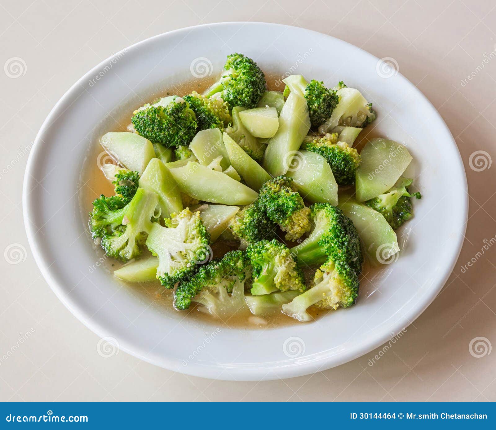 Stir fried broccoli stock photo. Image of food, mushroom 30144464
