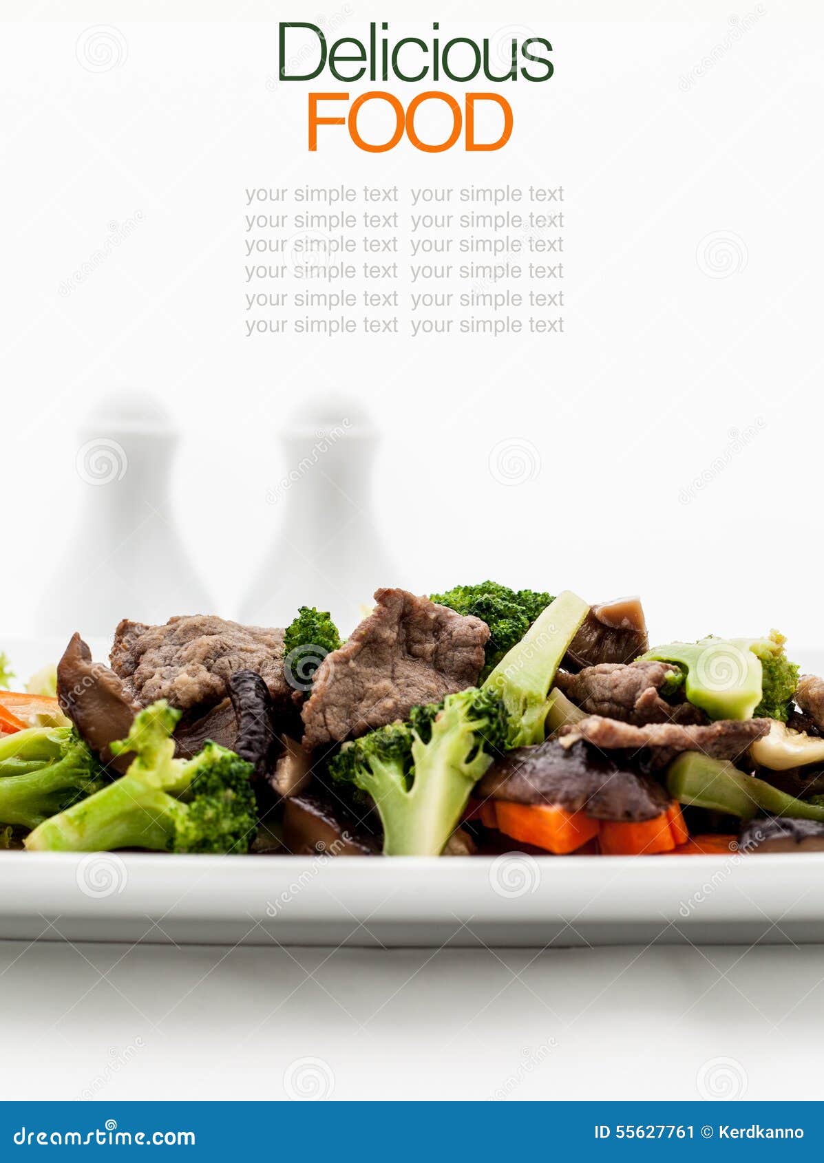 Stir Fried Broccoli with Oyster Sauce. Stock Image Image of onion