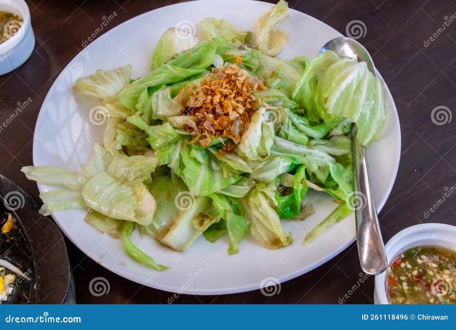 Stirfried Cabbage with Fish Sauce Stock Photo Image of homemade