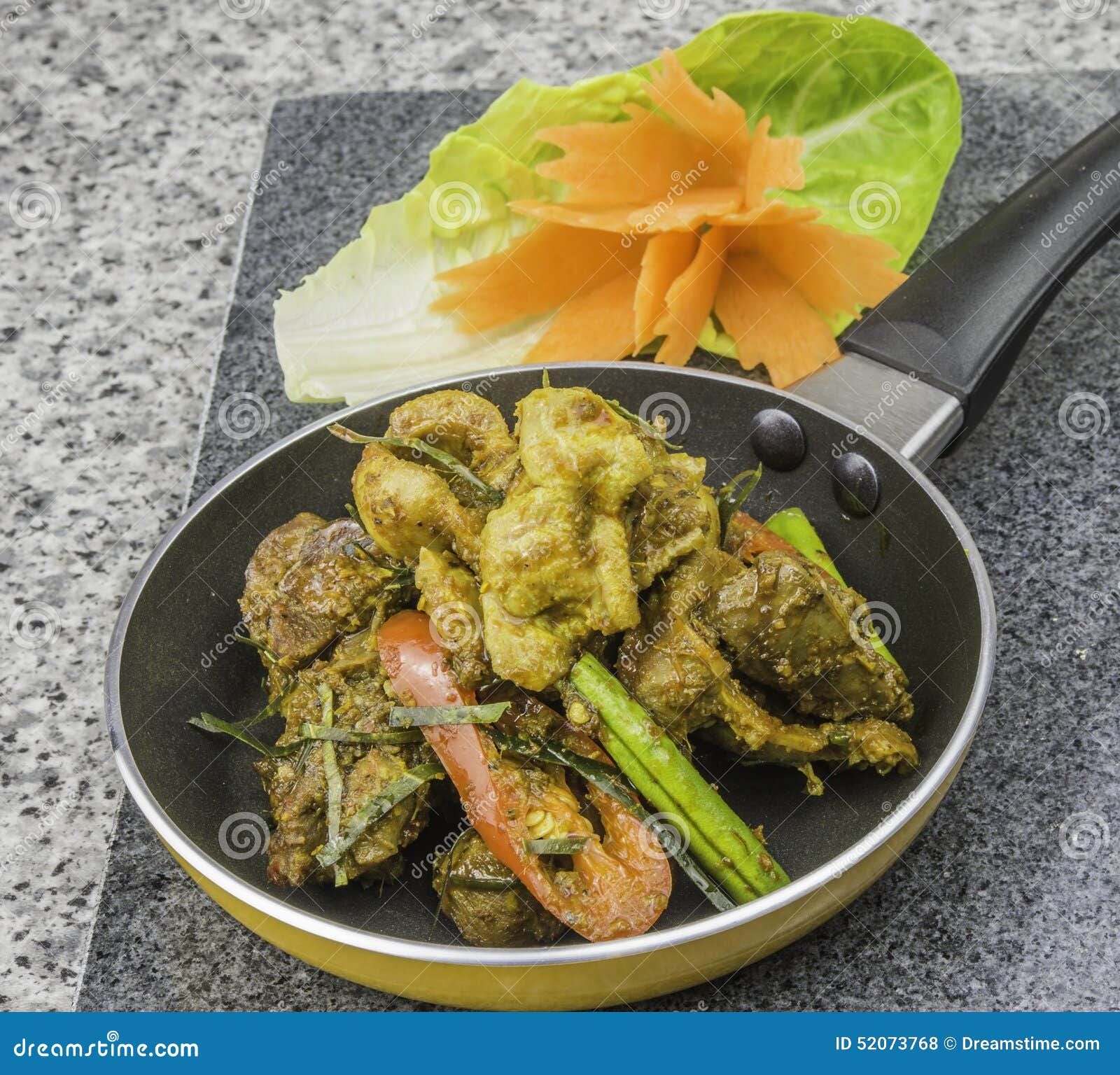 Stir fried chicken liver stock photo. Image of liver 52073768