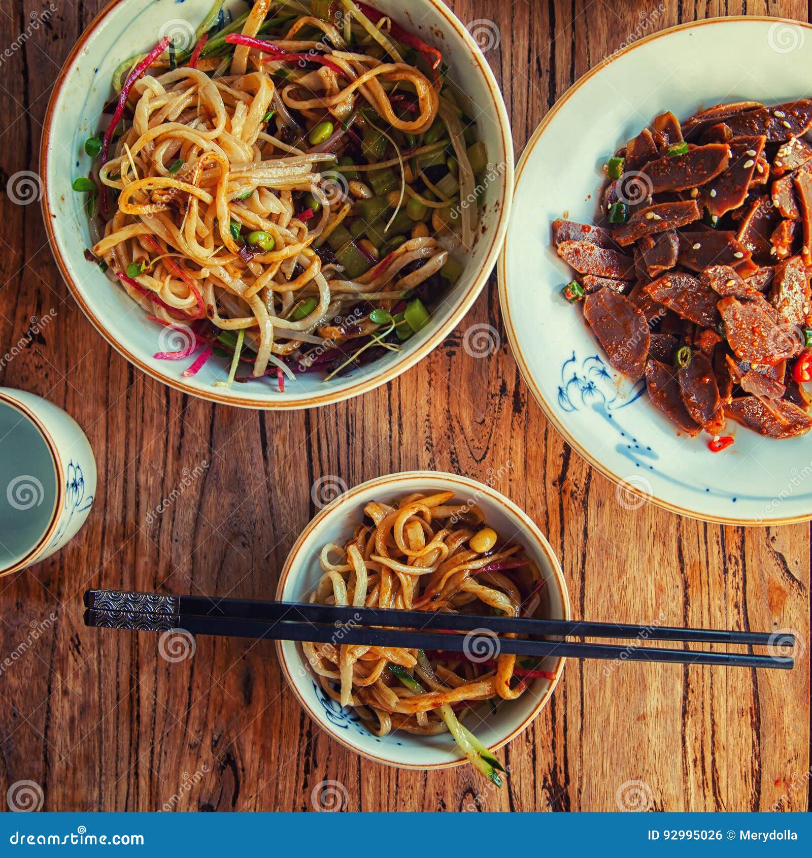 Stirfried chinese noodles stock photo. Image of taiwan 92995026