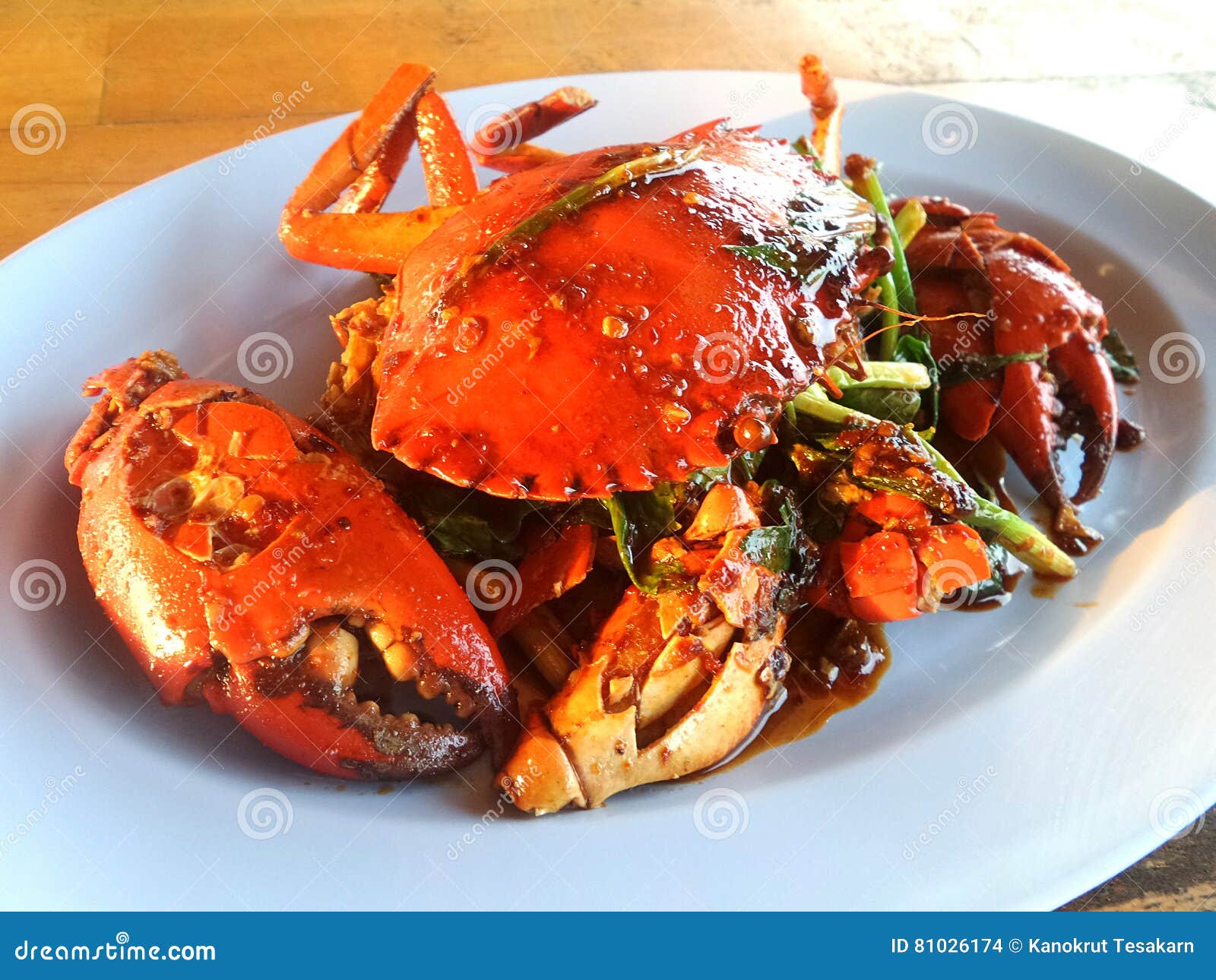 Stir Fried Crab With Black Pepper Sauce Stock Photo Image Of Fried My