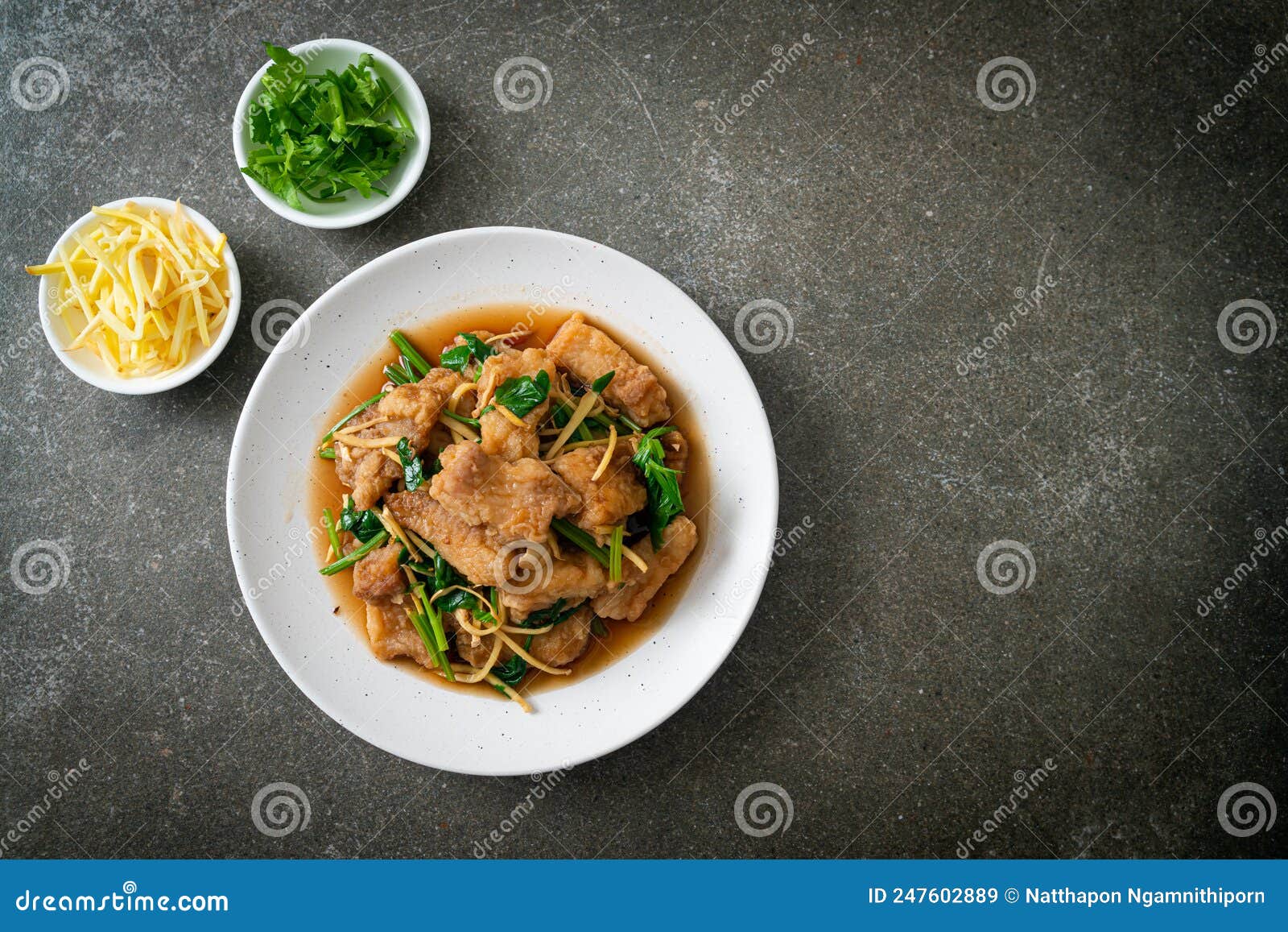 Stir Fried Fish with Chinese Celery Stock Image - Image of lunch, fresh