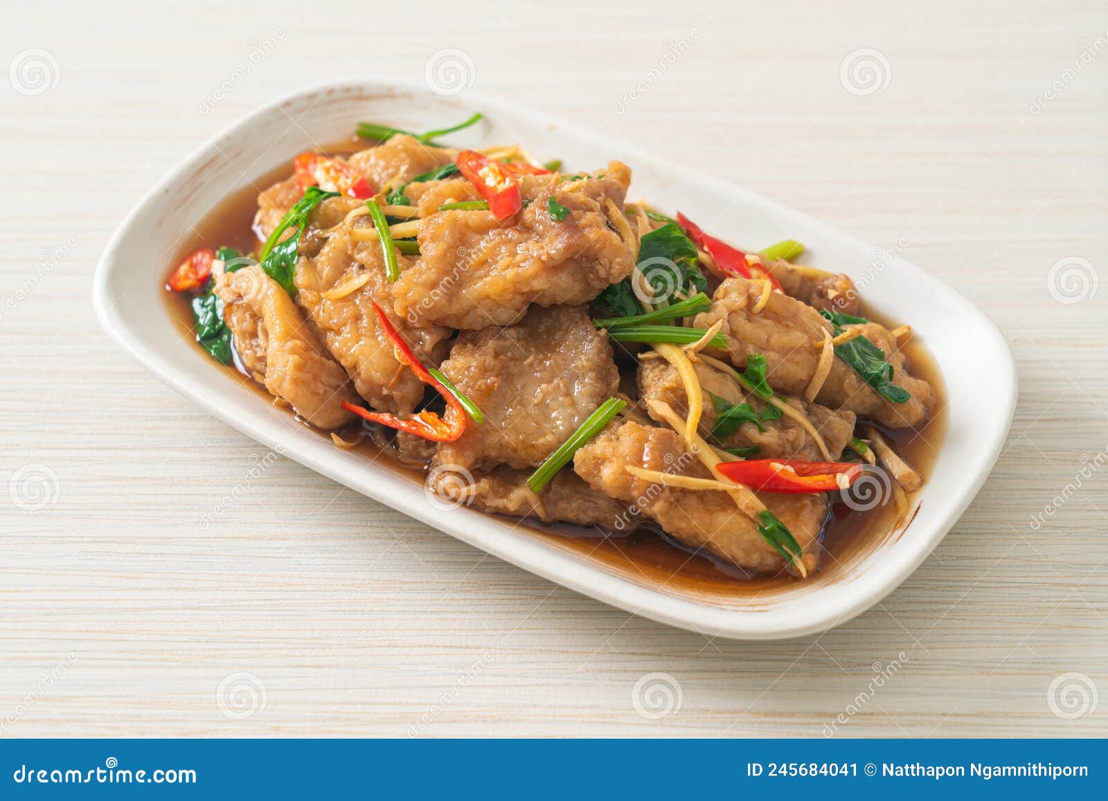 Stir Fried Fish with Chinese Celery Stock Image - Image of asian, plate