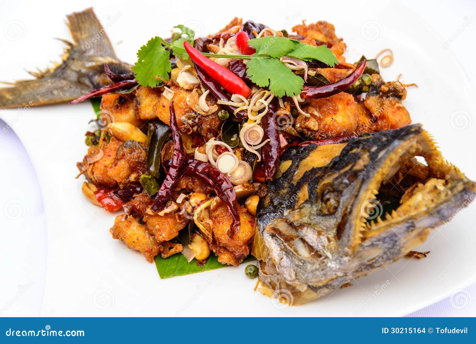 Stir Fried Mackerel. stock photo. Image of restaurant 30215164