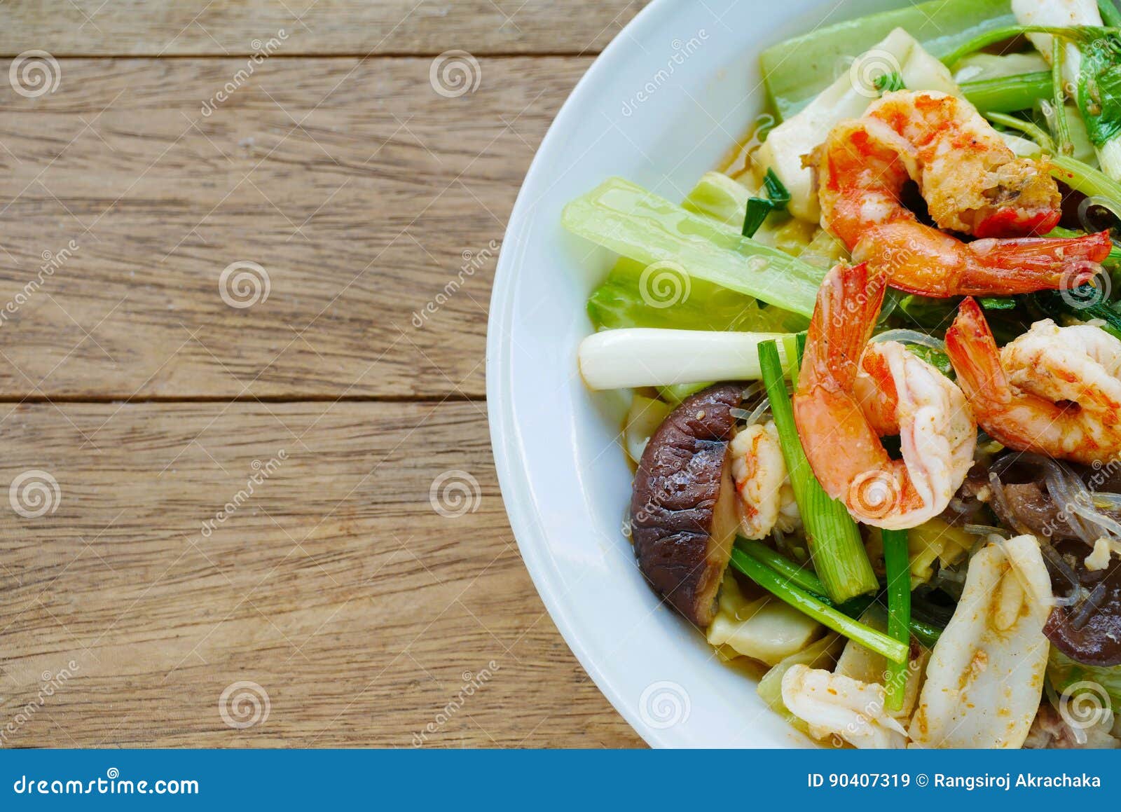 Stir-fried Mixed Vegetables with Oyster Sauce. Stock Image - Image of