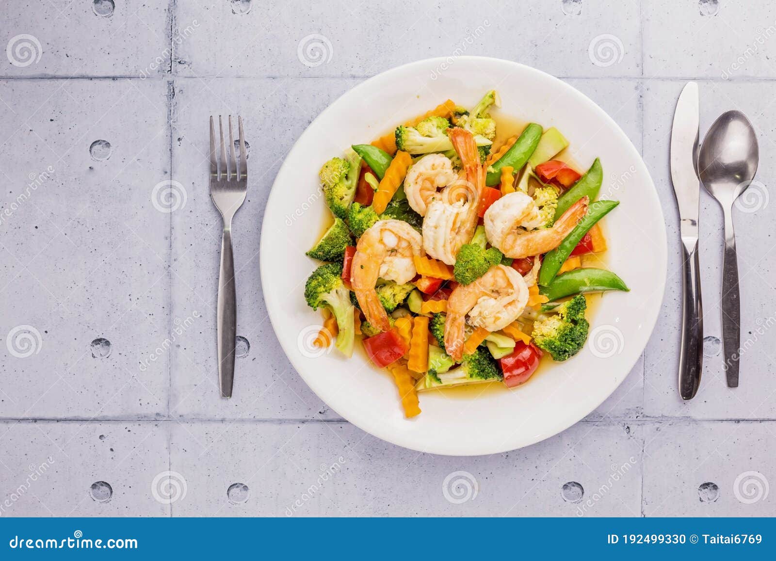 Stir Fried Mixed Vegetables with Shrimp Stock Photo - Image of mushroom