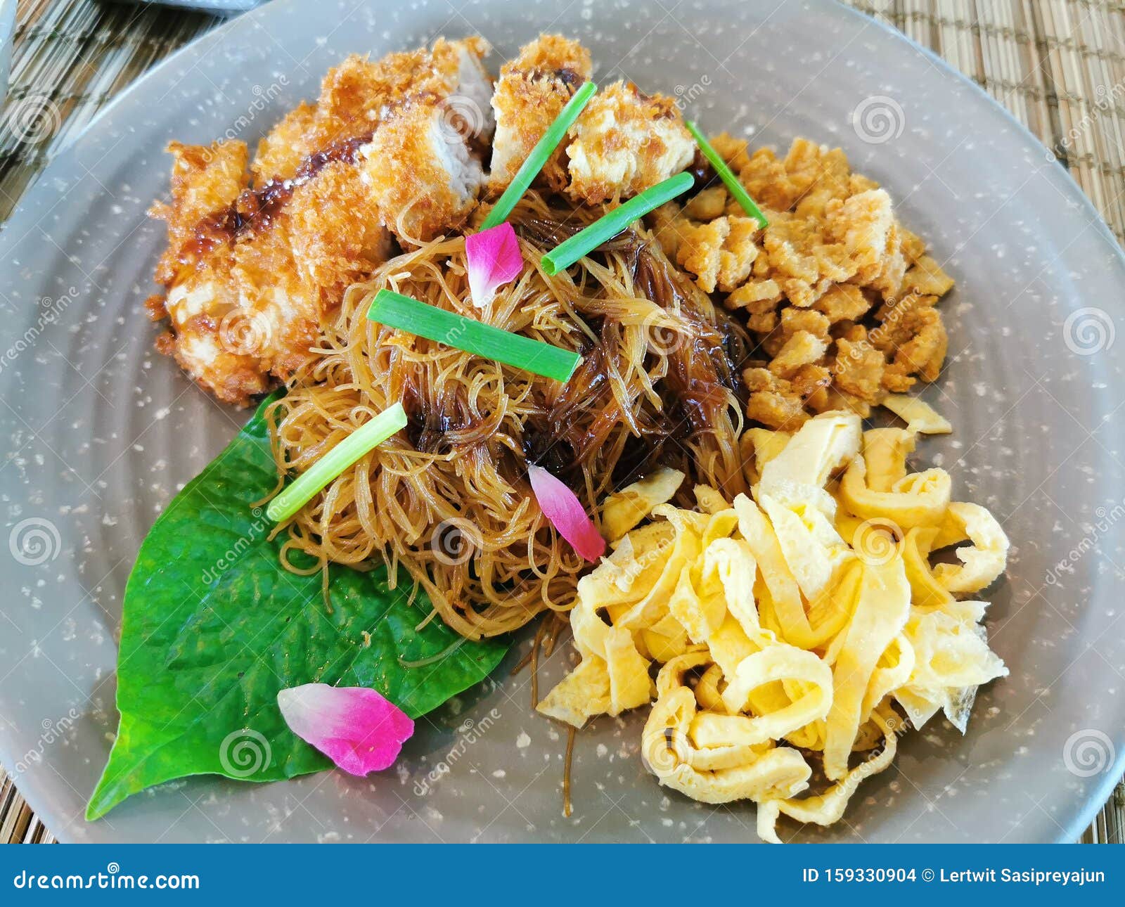 Stir Fried Noodle with Chicken Teriyaki Stock Photo - Image of recipe