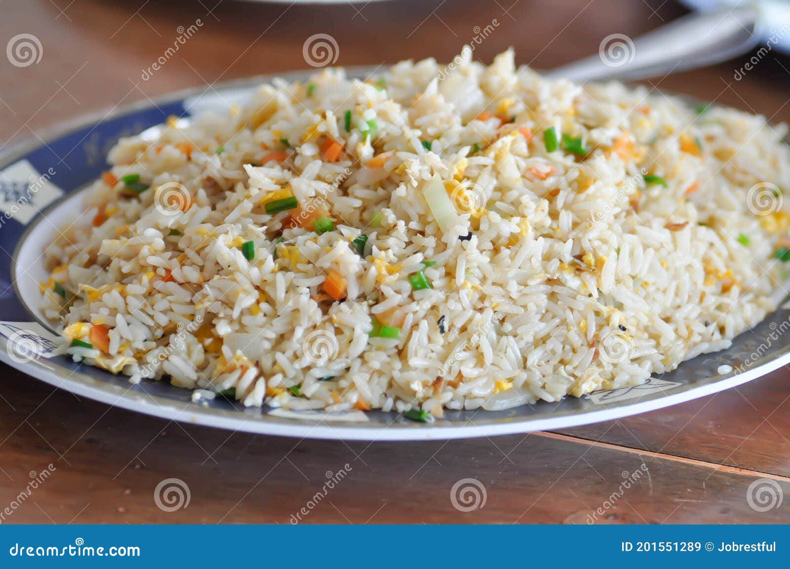 Stir Fried Rice or Fried Rice with Egg Stock Image - Image of asian