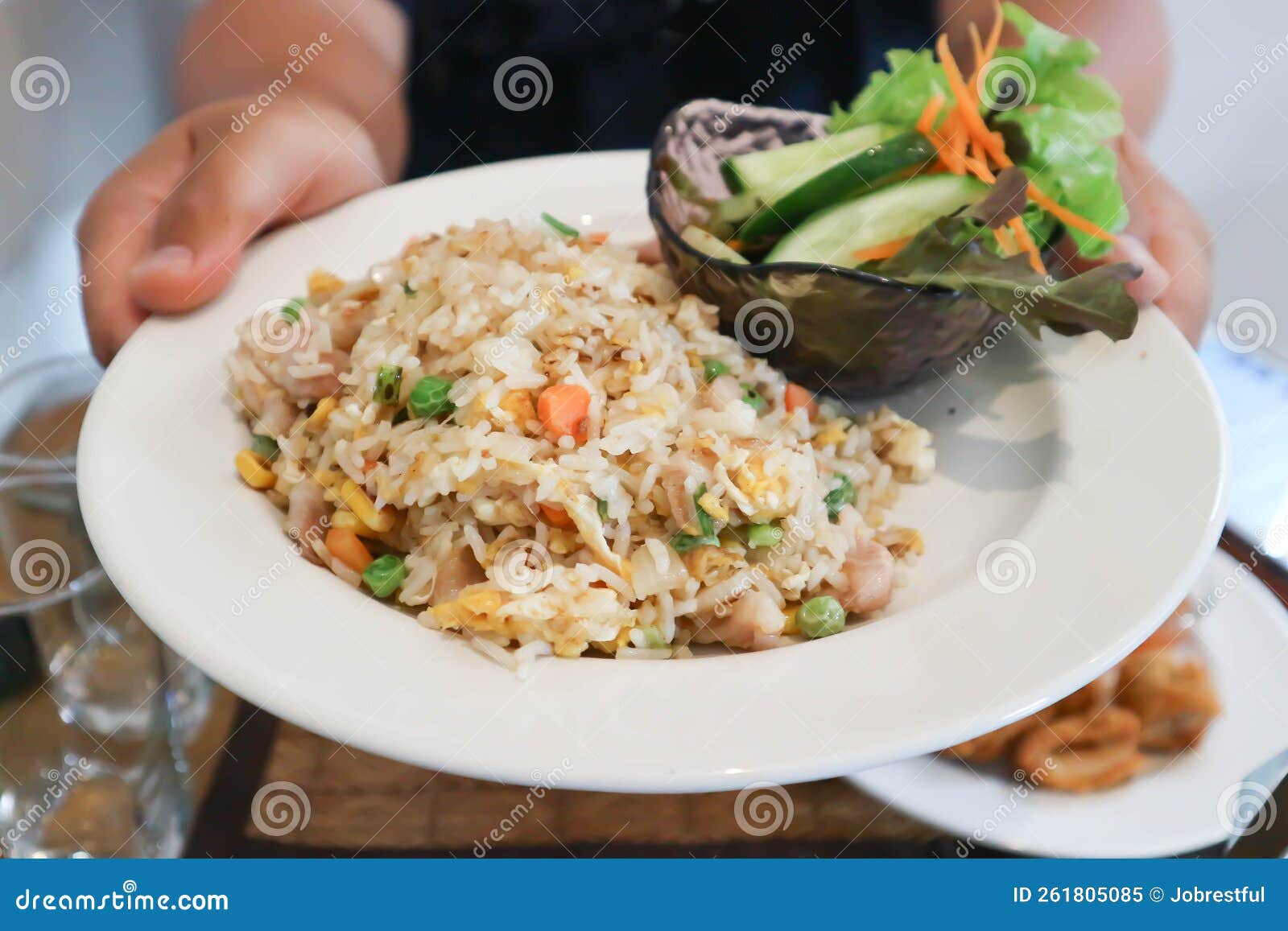 Stir Fried Rice or Fried Rice with Egg Stock Image Image of cucumber