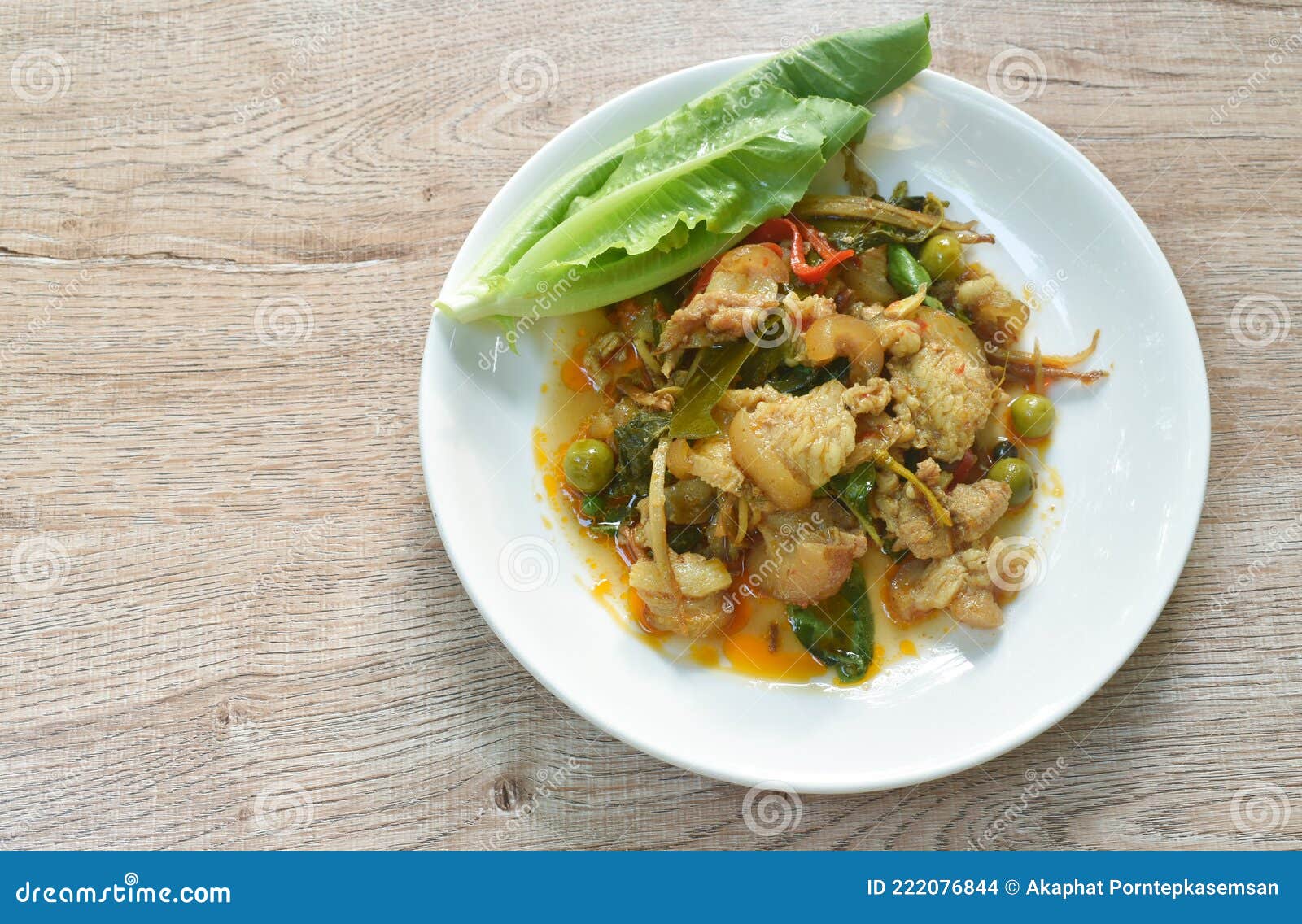 Stir Fried Spicy Wild Boar And Finger Root With Red Curry On Plate Stock Photo Image Of Lunch Fried 222076844