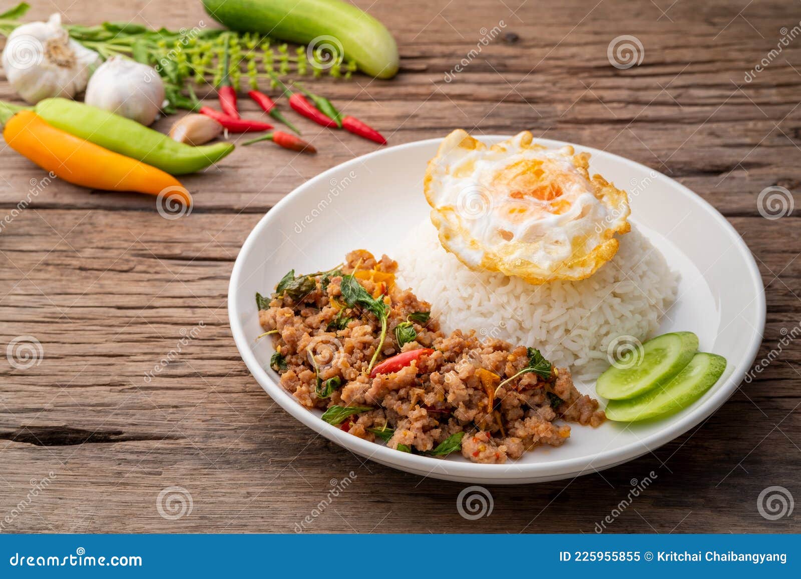 Minced thai pork basil