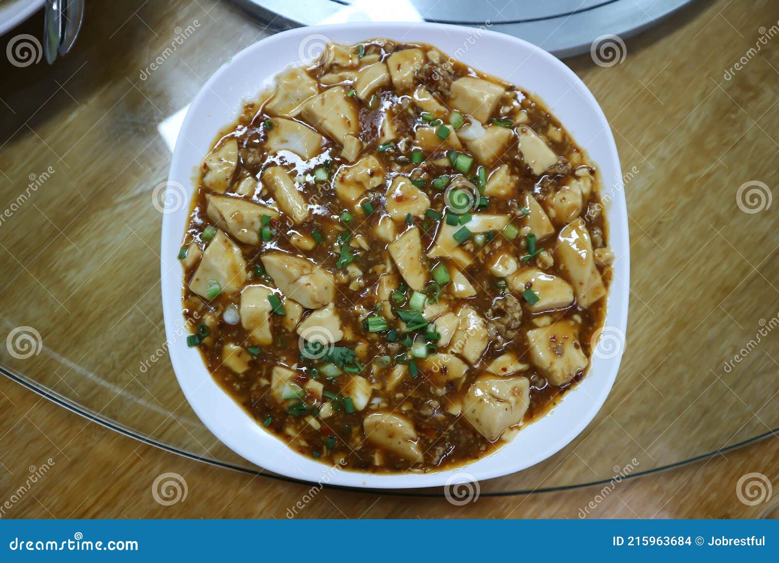 Stir Fried Tofu with Ground Pork Stock Photo - Image of vegetarian