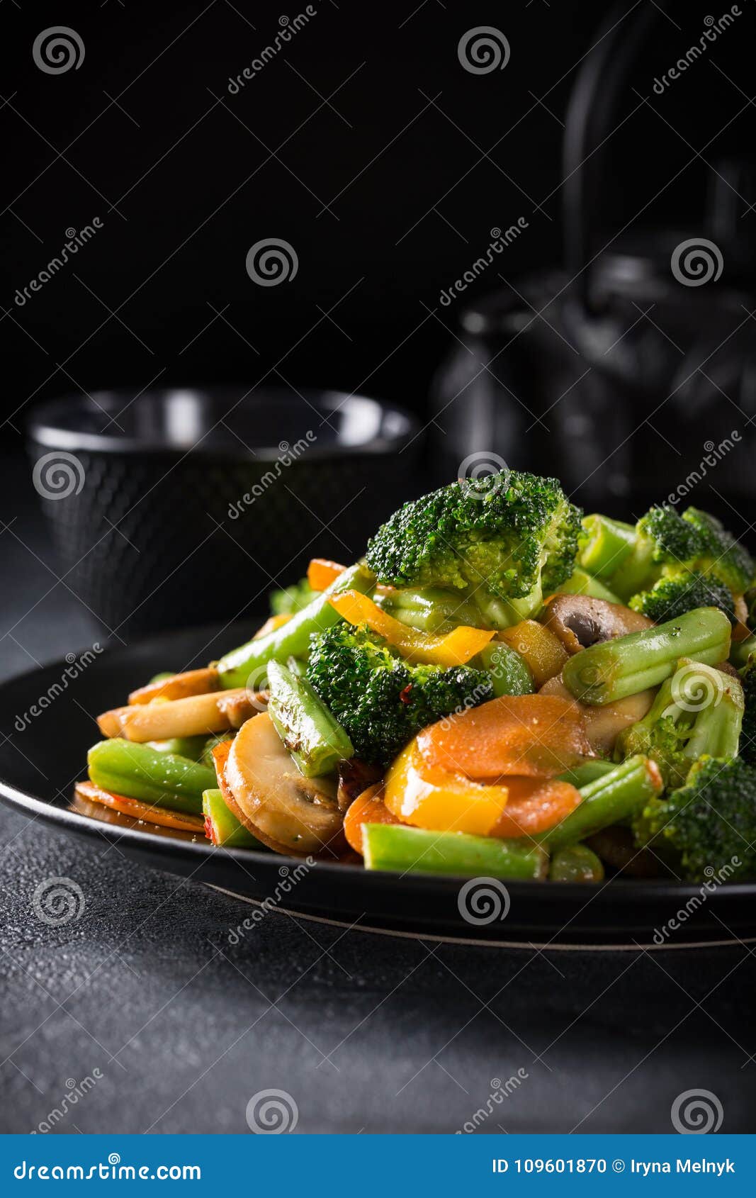 Stir fried vegetables stock photo. Image of dinner, food - 109601870