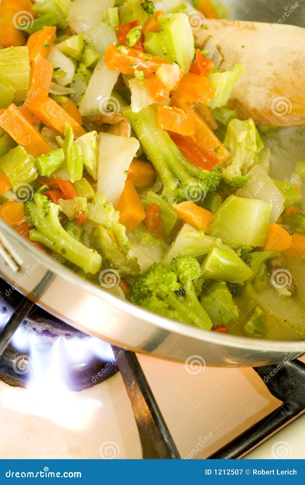 Stir Fried Vegetables on the Range Stock Image - Image of chestnuts