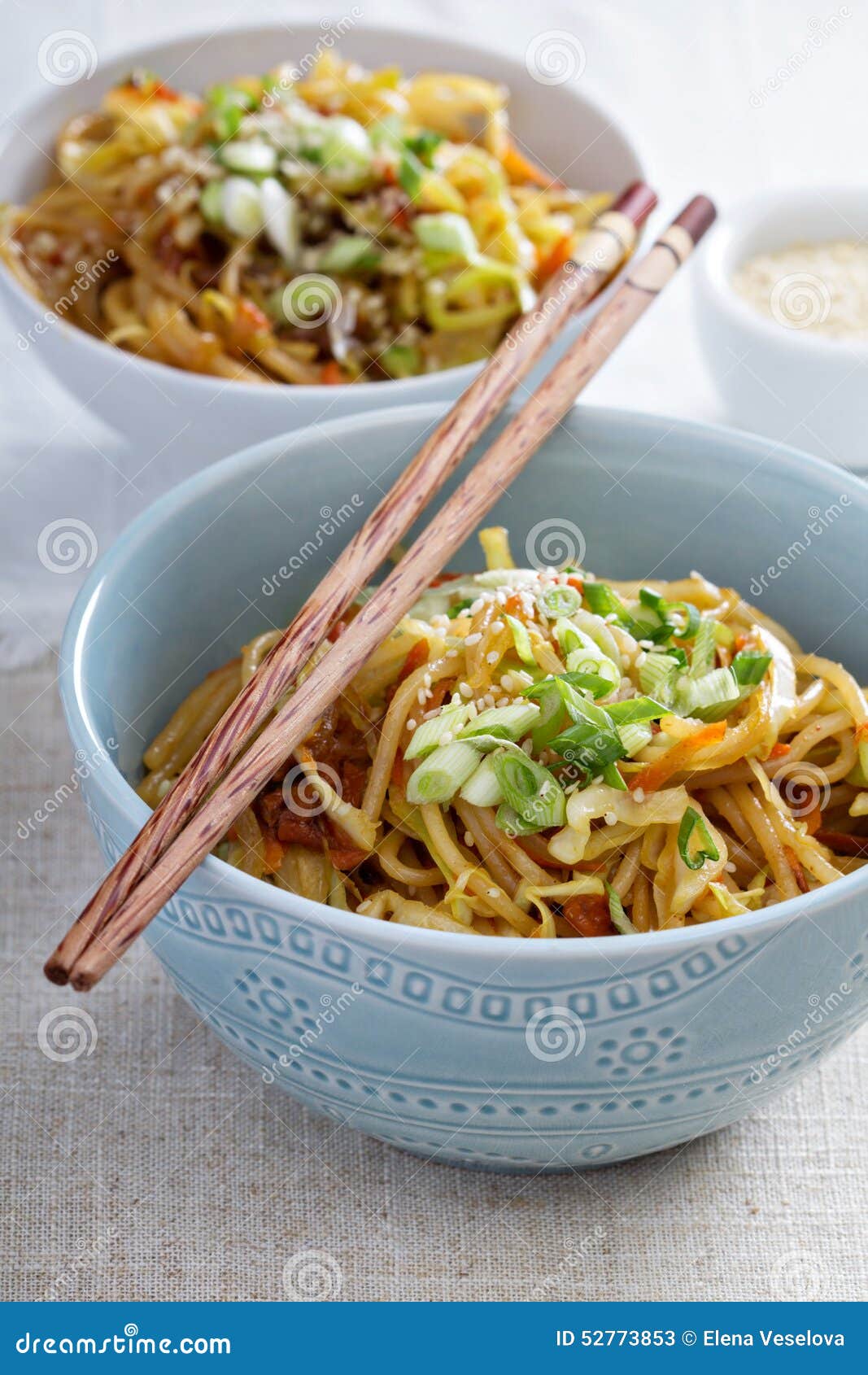 Stir Fry with Noodles, Cabbage and Carrot Stock Image Image of china