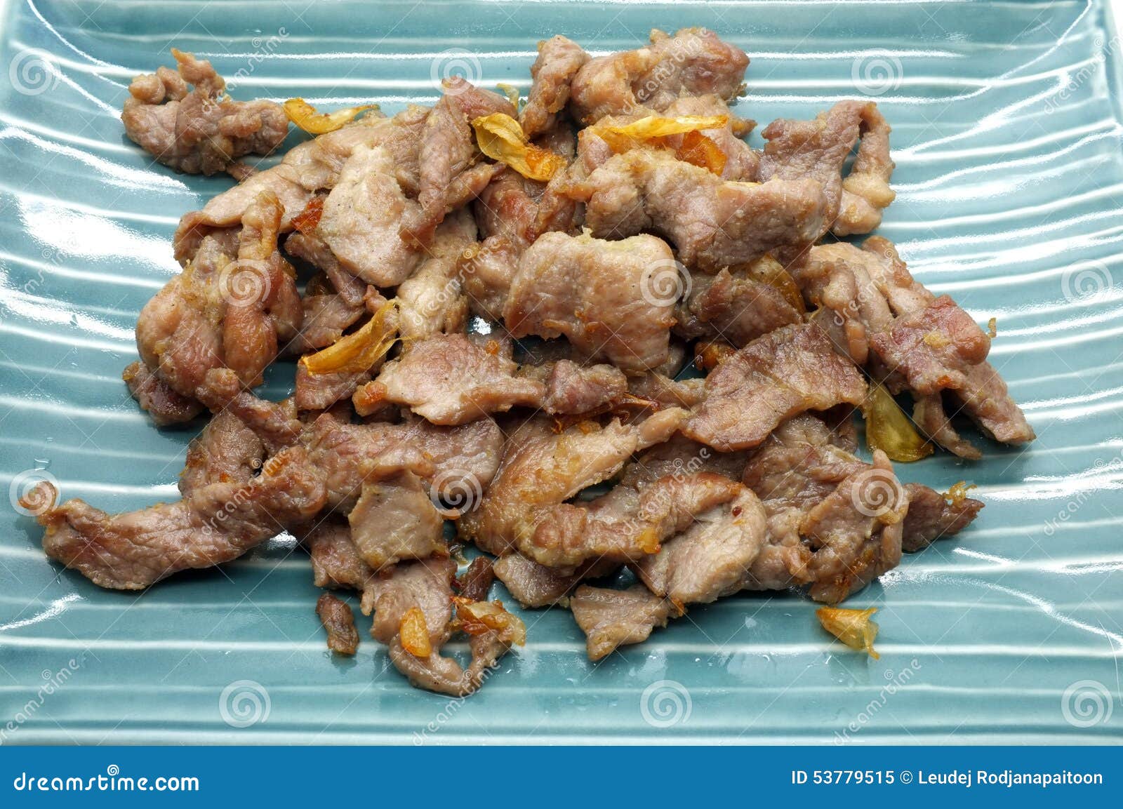Stir Fry Pork with Garlic and Pepper Stock Image Image of lunch, meal