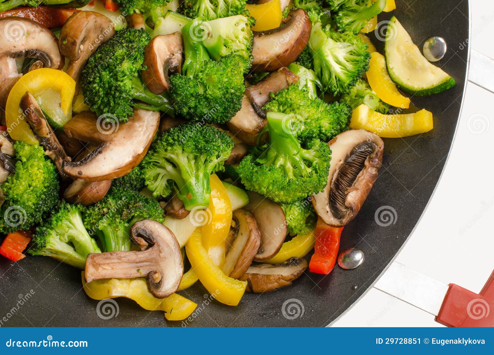 Wok Stir-fry with Vegetables Stock Image - Image of isolated, meal
