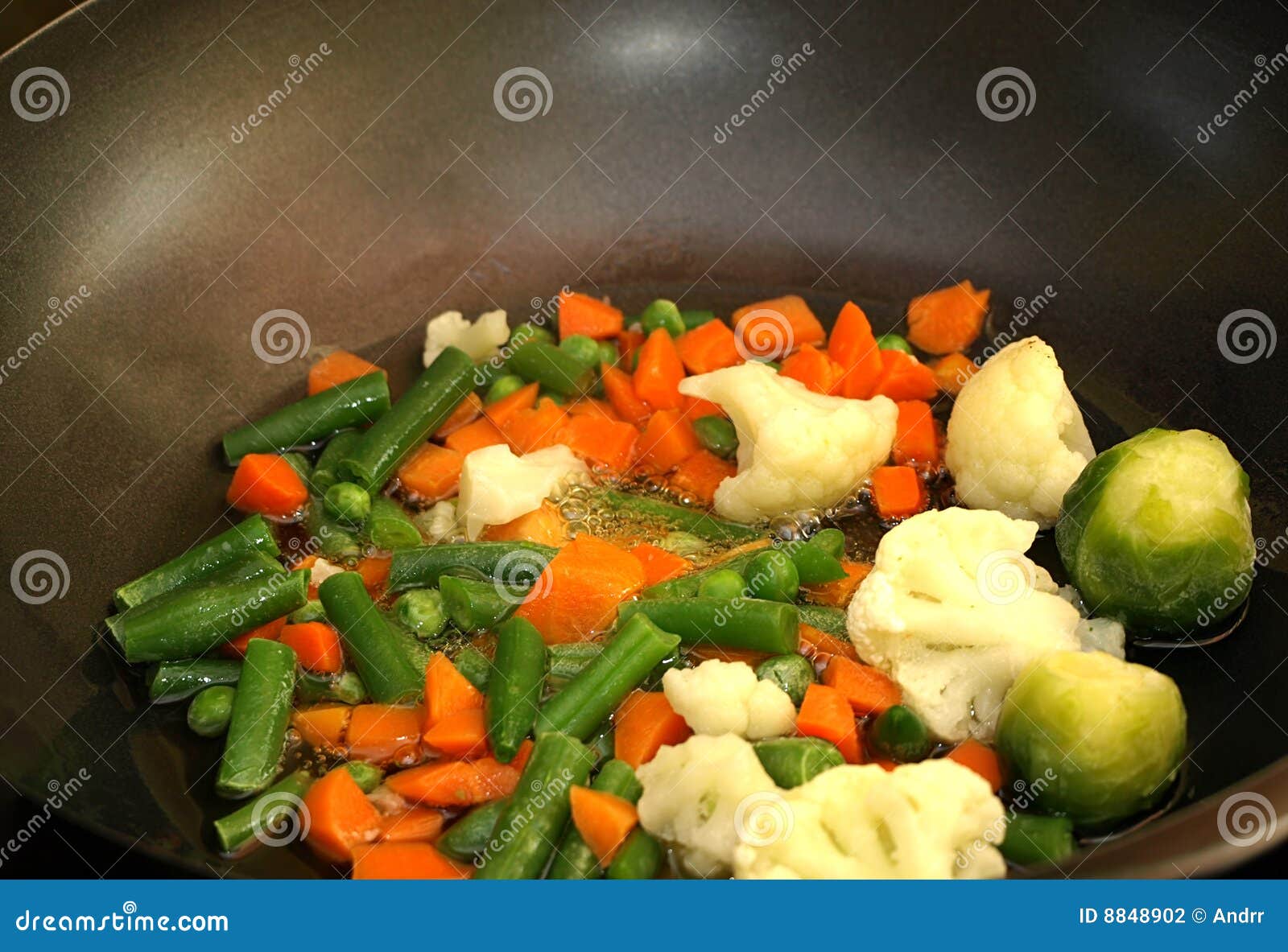Stir Fry Vegetables in a Wok Pan Stock Photo - Image of kitchenware