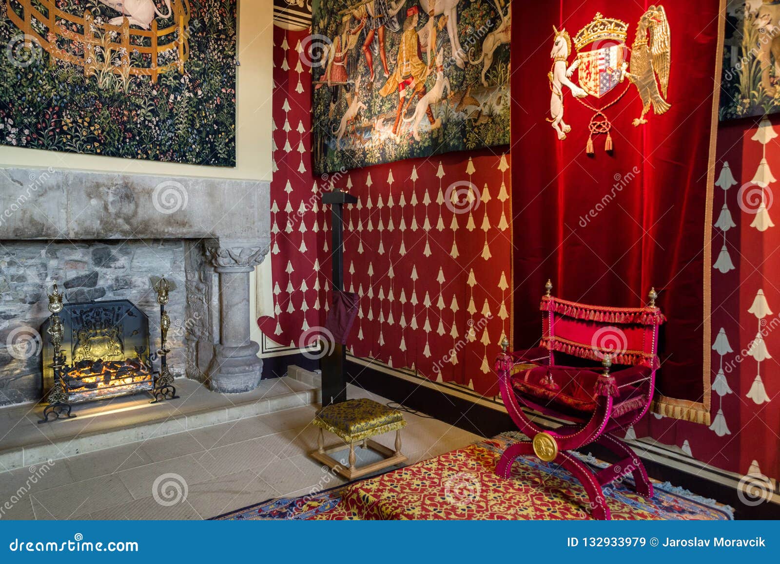 Medieval King Throne At Stirling Castle Scotland Editorial