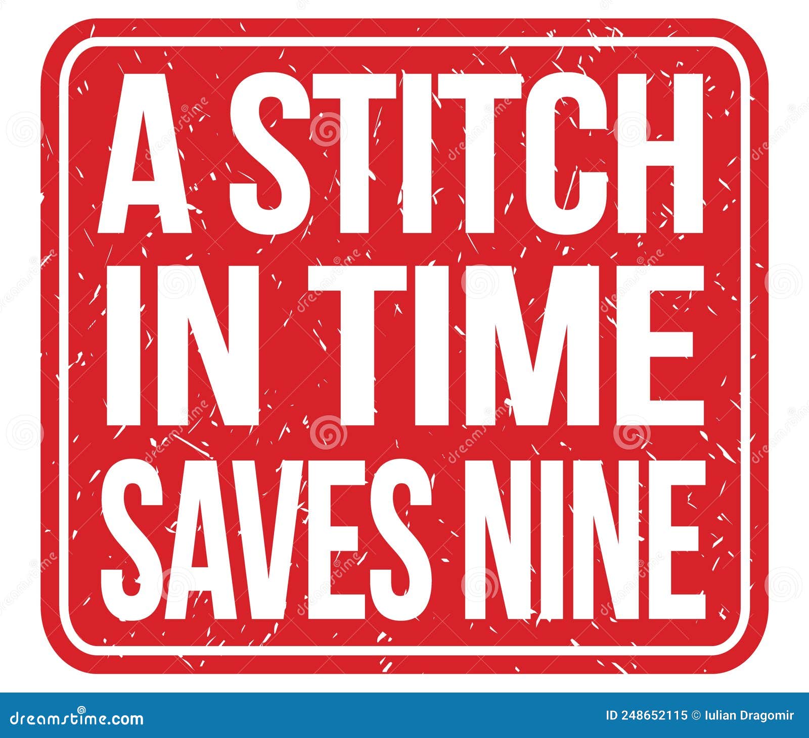 creative writing on a stitch in time saves nine