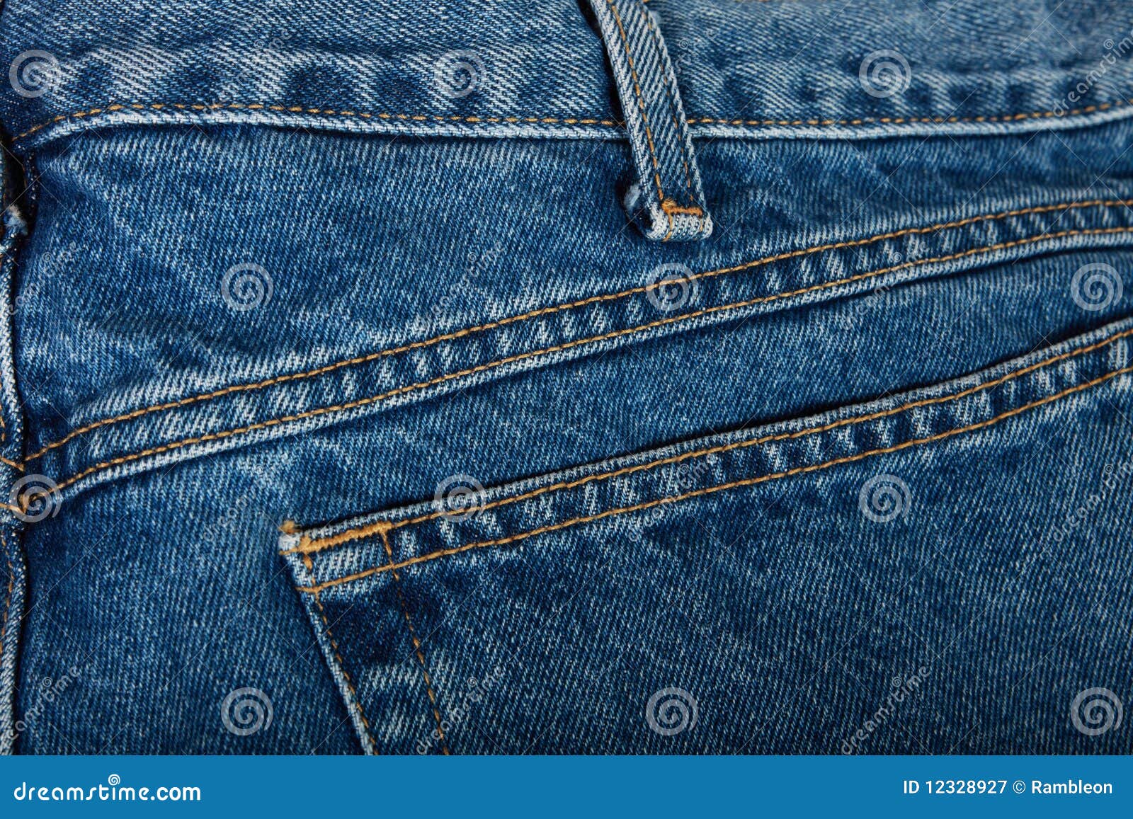 Stitched Blue Jeans stock image. Image of casual, style - 12328927