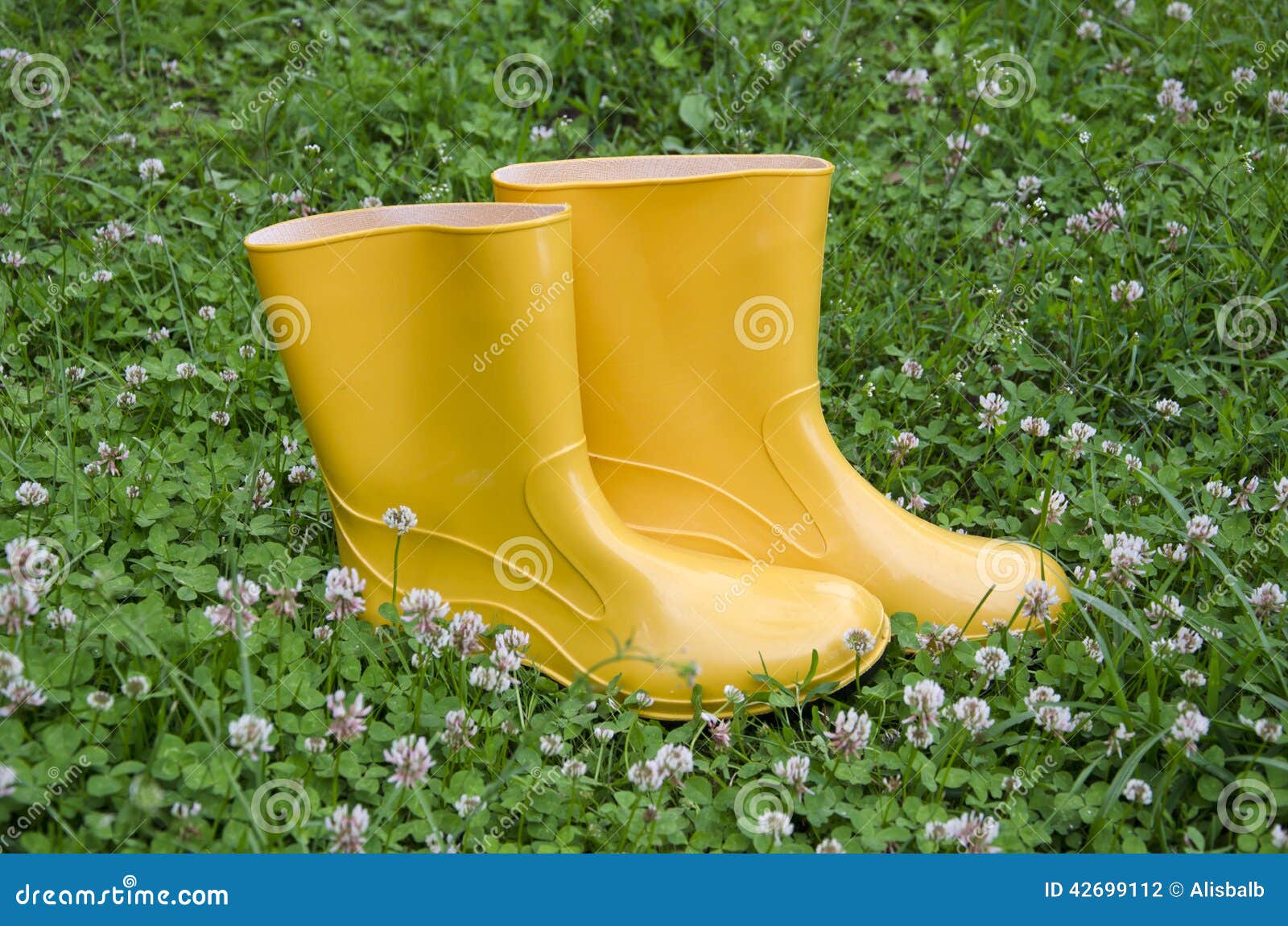 stivali pioggia gialli