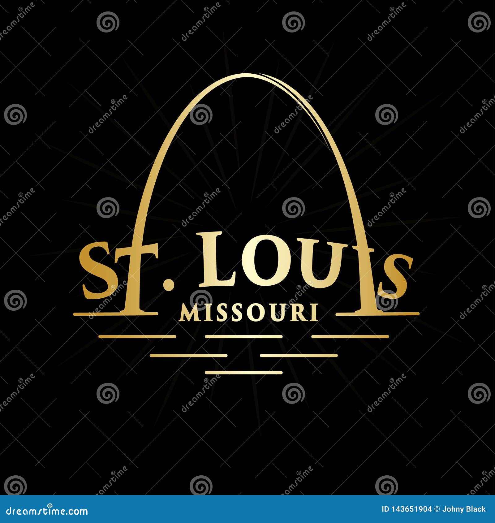 St. Louis Logo Design. Saint Louis Arch. Vector and Illustration. Stock  Vector - Illustration of icon, golden: 143651904