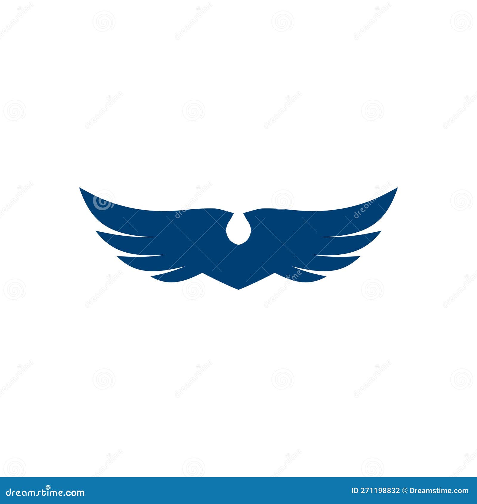 Airplane Bird Wing Logo Strong Wings Icon Stock Vector Illustration