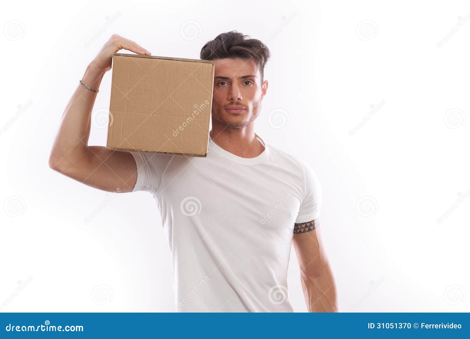 Stock boy stock photo. Image of hand, service, cardboard 31051370