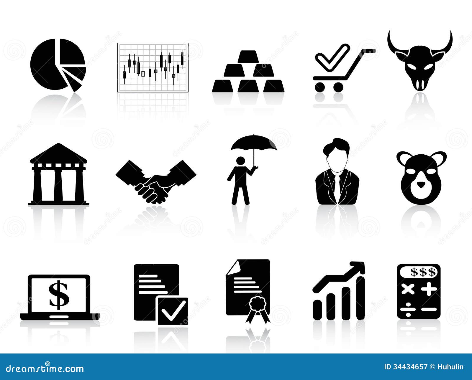 Stock Exchange Icons Set Royalty Free Stock Photography Image 34434657