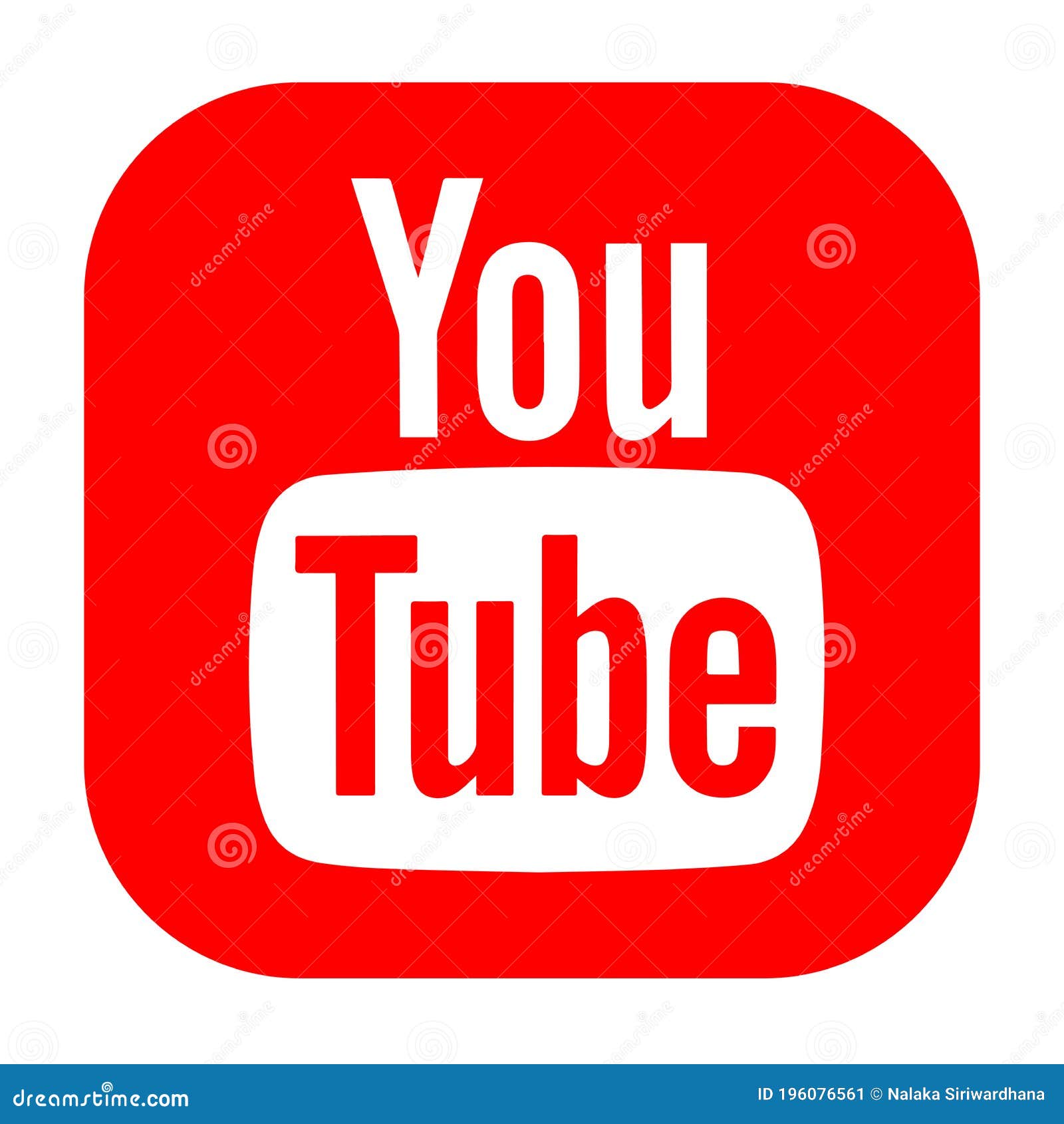 Youtube Social Media Logo. editorial photo. Illustration of vector ...