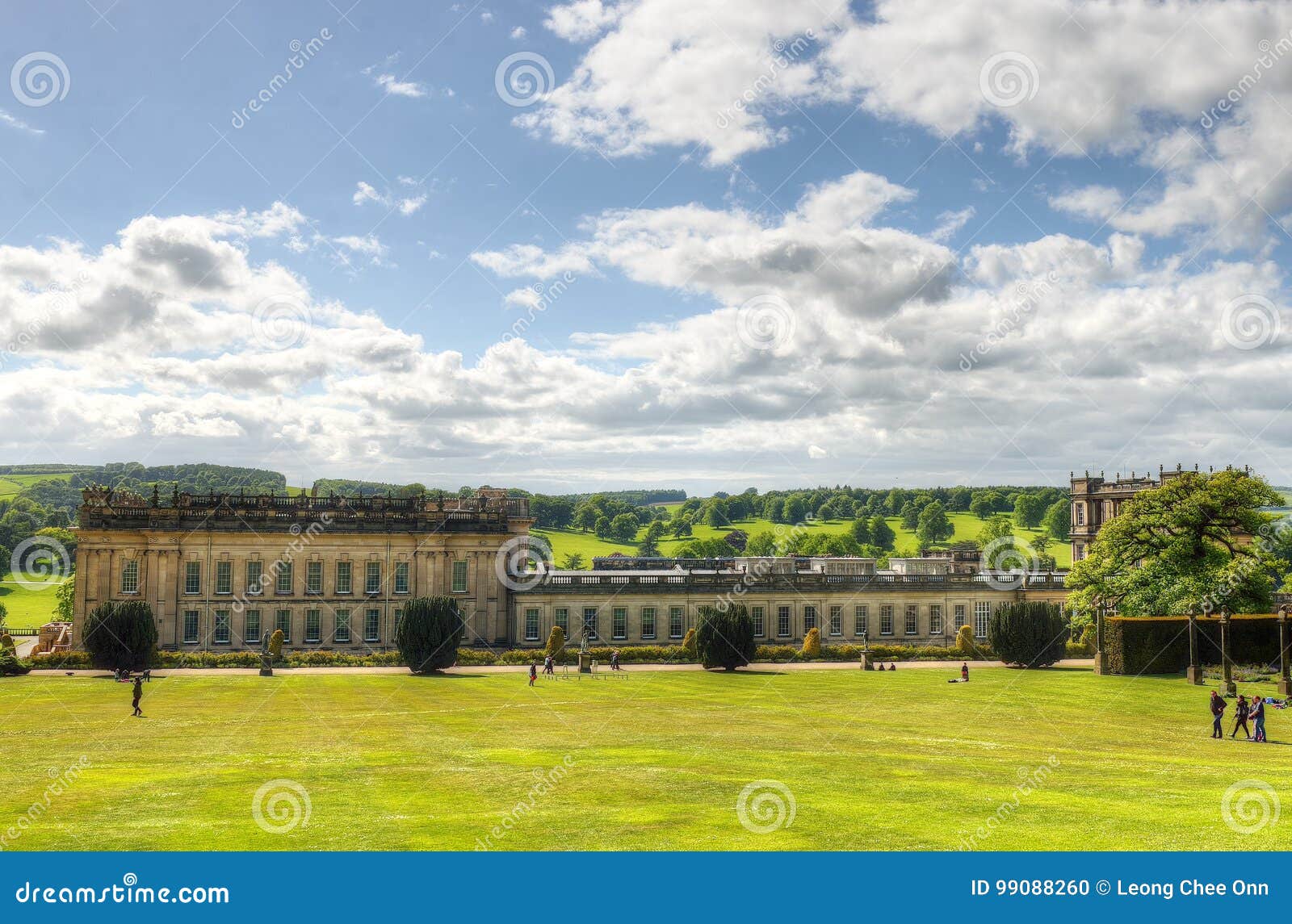 Stock Image of Chatsworth House, Derbyshire, Britain Editorial Image Image of britain