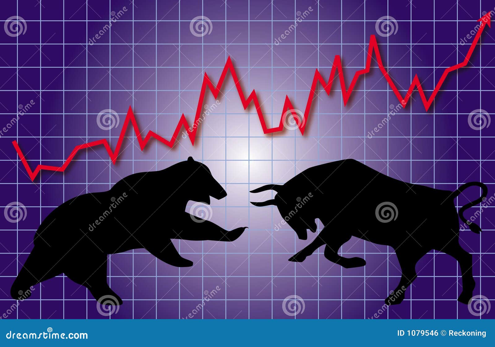 Stock Market Bull & Bear stock illustration. Illustration of stocks - 10795461300 x 927