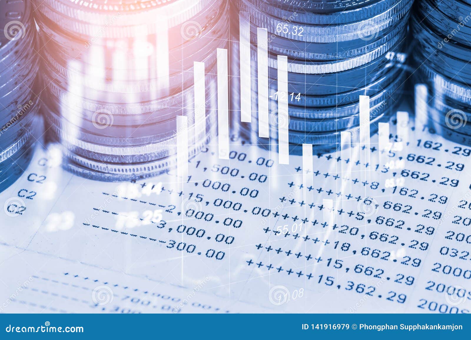 Stock Market Or Forex Trading Graph And Candlestick Chart Suitabl!   e - 