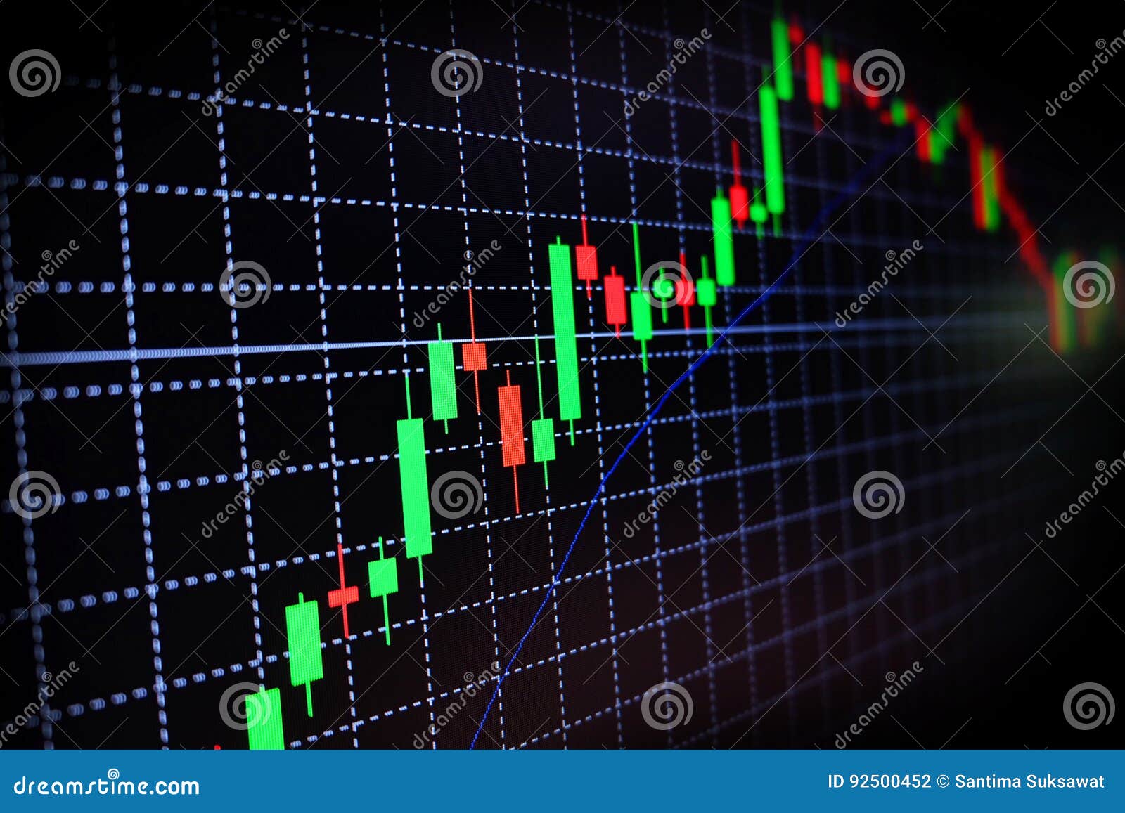 Stock Market Green And Red Graph With Black Background Forex - 