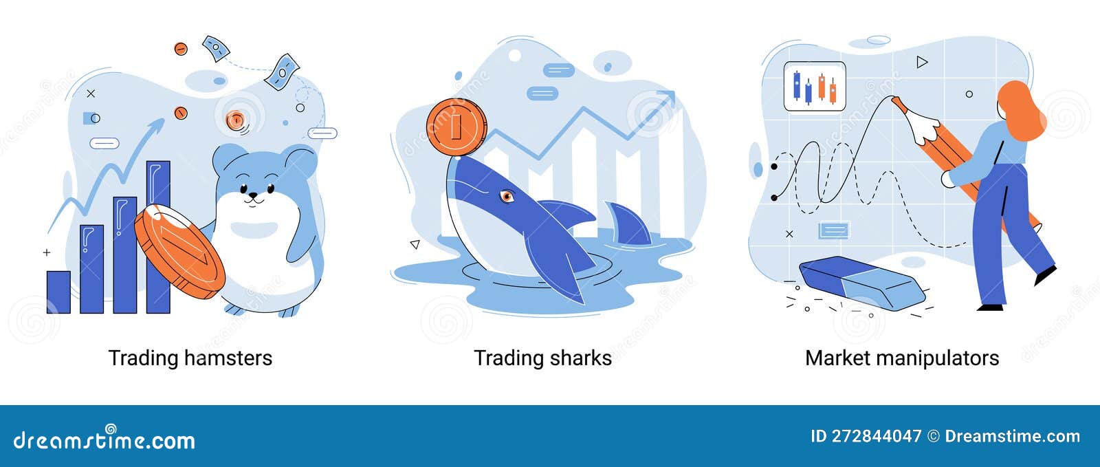 Stock Market Manipulation. Characters Analyzing Stock Market Data To