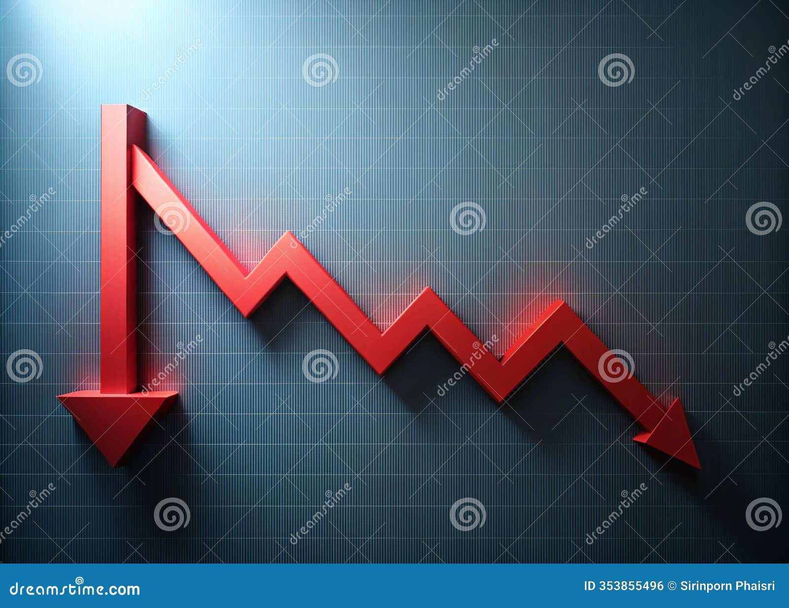 stock market plunge red graph signals volatility and potential financial instability driving concerns about market